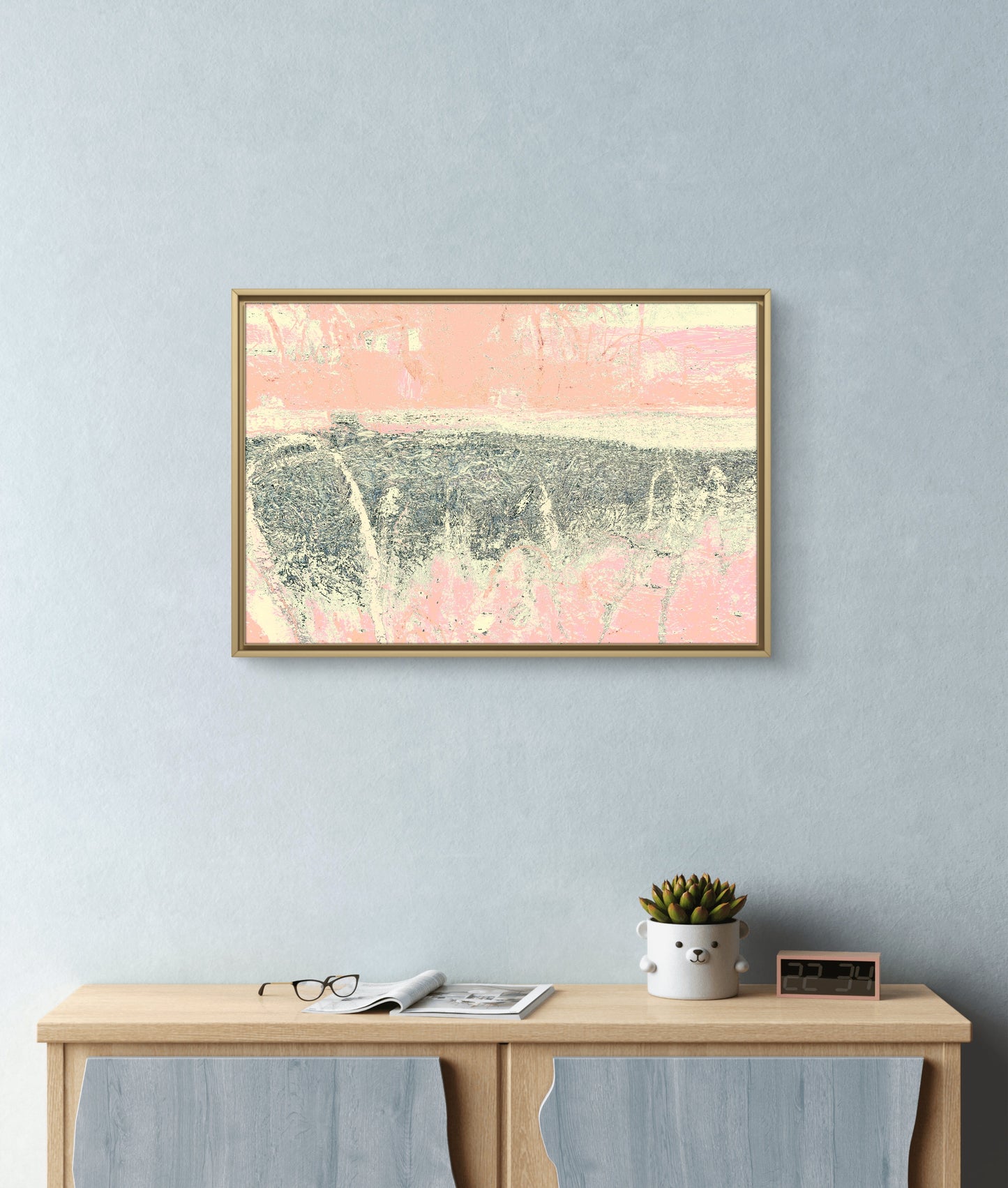 Framed Canvas Print: "Trace"