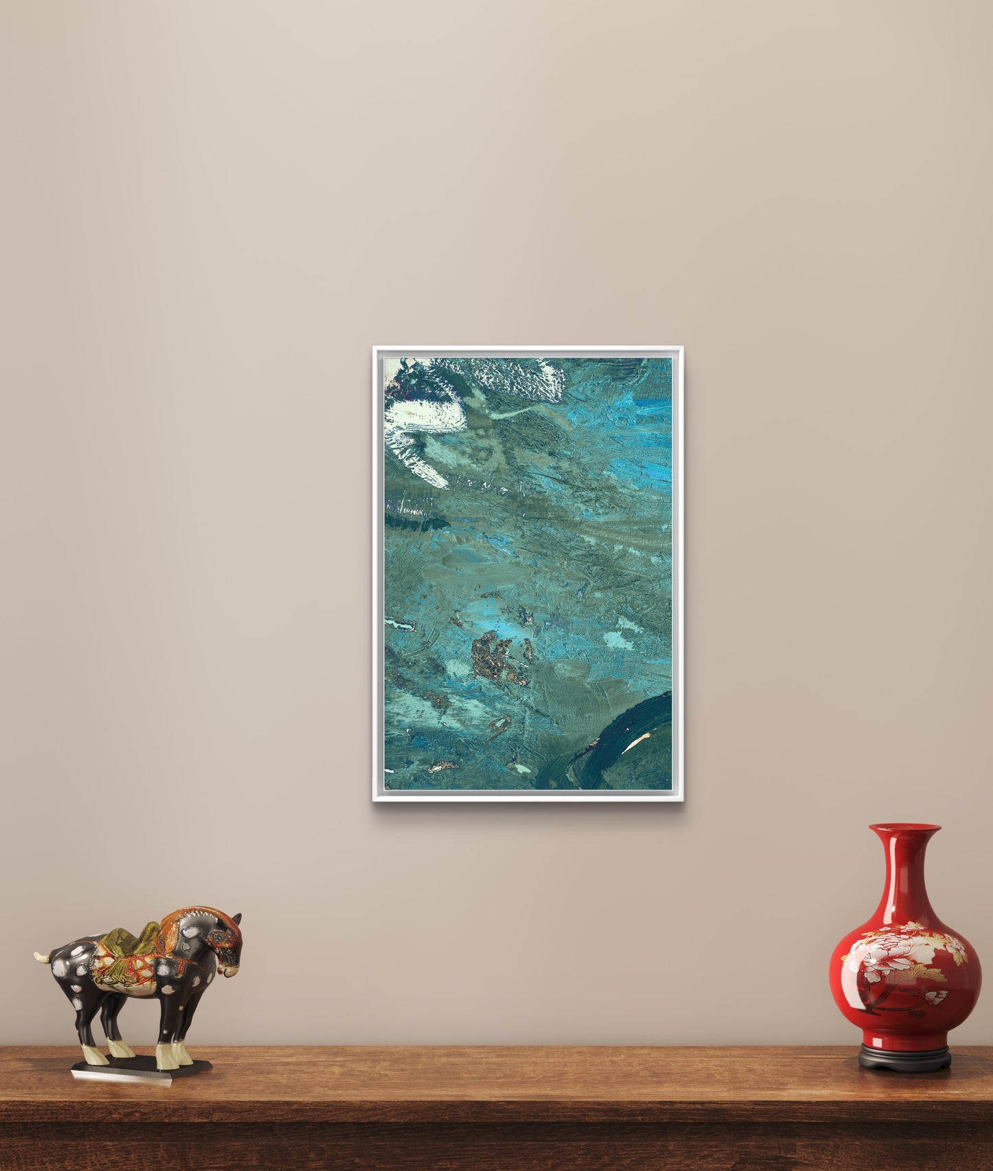 Framed Canvas Print: "Rock Pool"