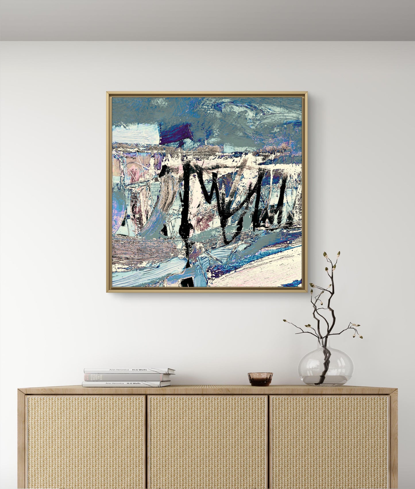 Framed Canvas Print: "Crow Song"