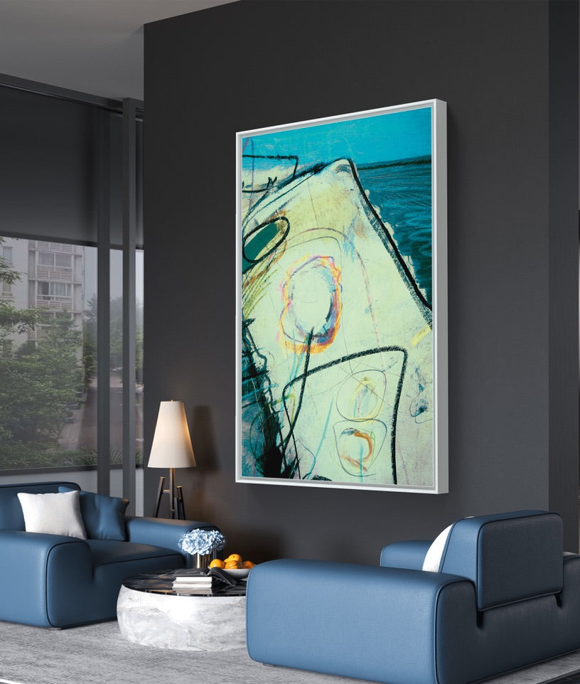 Framed Canvas Print: "Along the Way"
