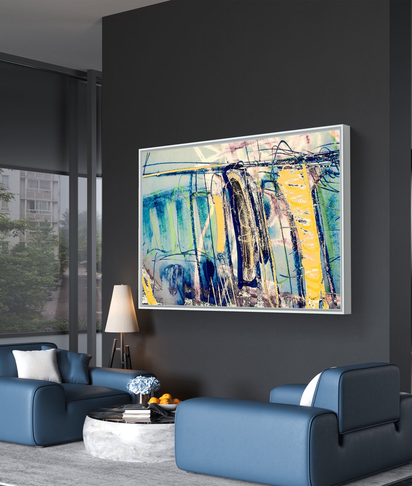 Framed Canvas Print: "Angel Marshes East"