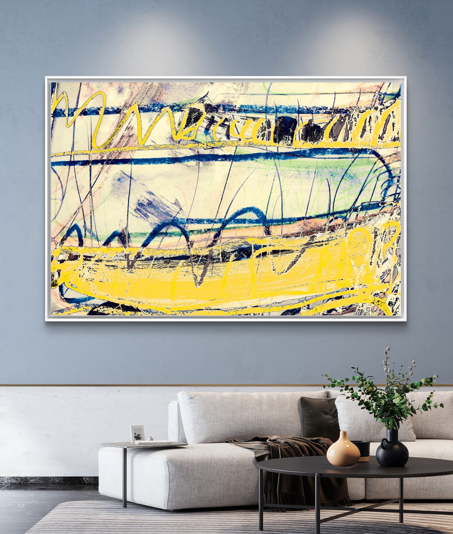 Framed Canvas Print: "Angel Marshes West"