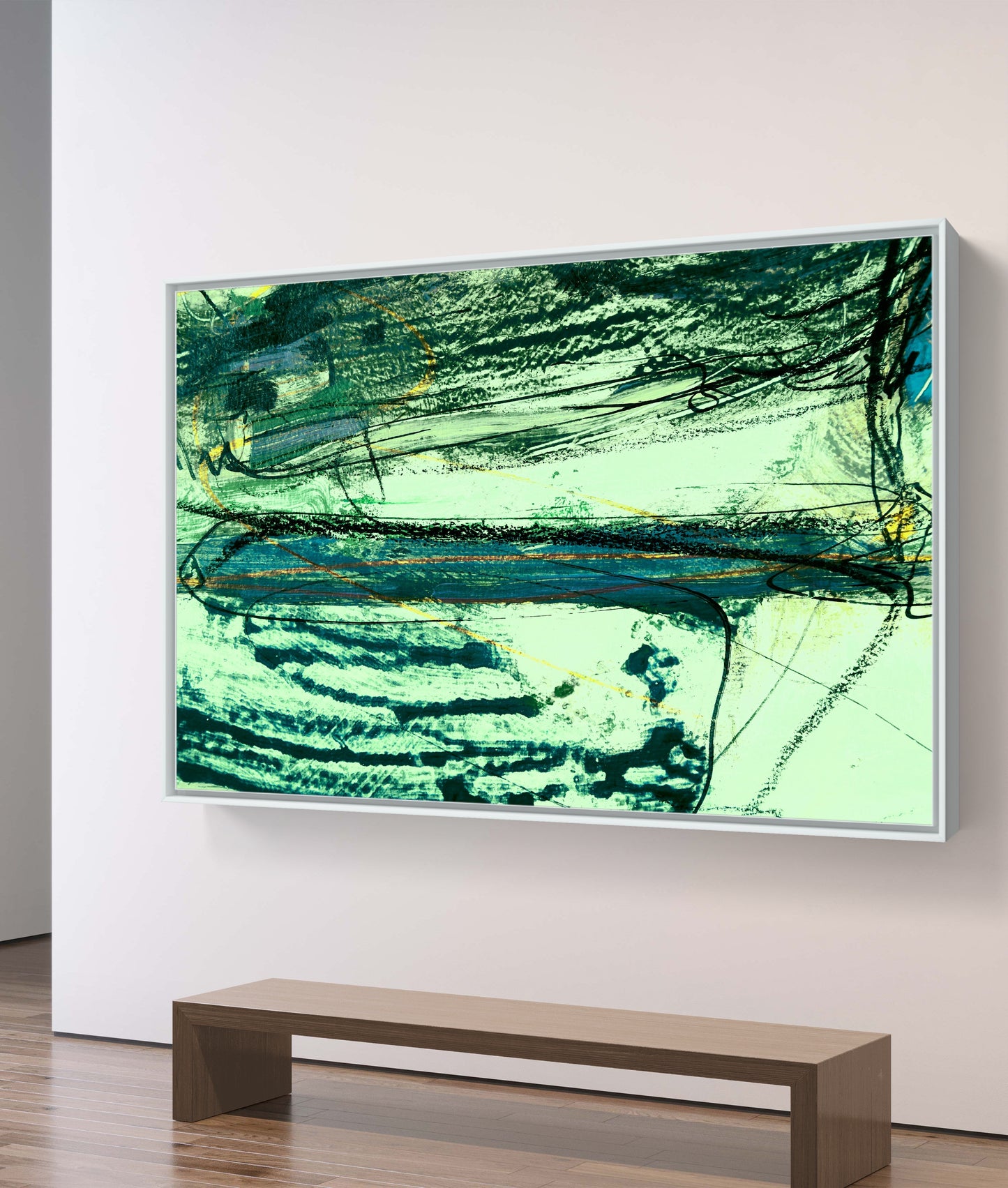 Framed Canvas Print: "Approaching"
