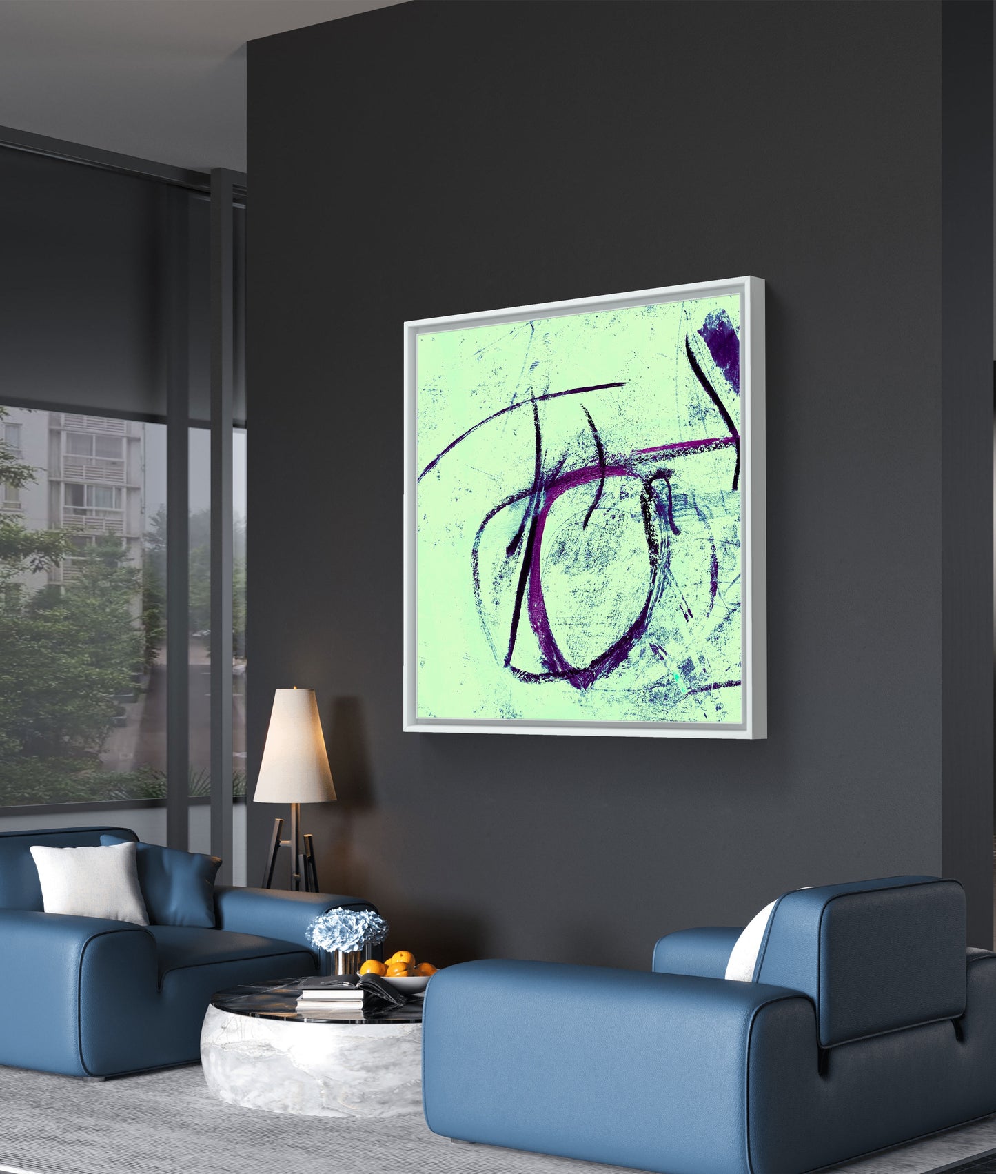 Framed Canvas Print: "Clockwise"