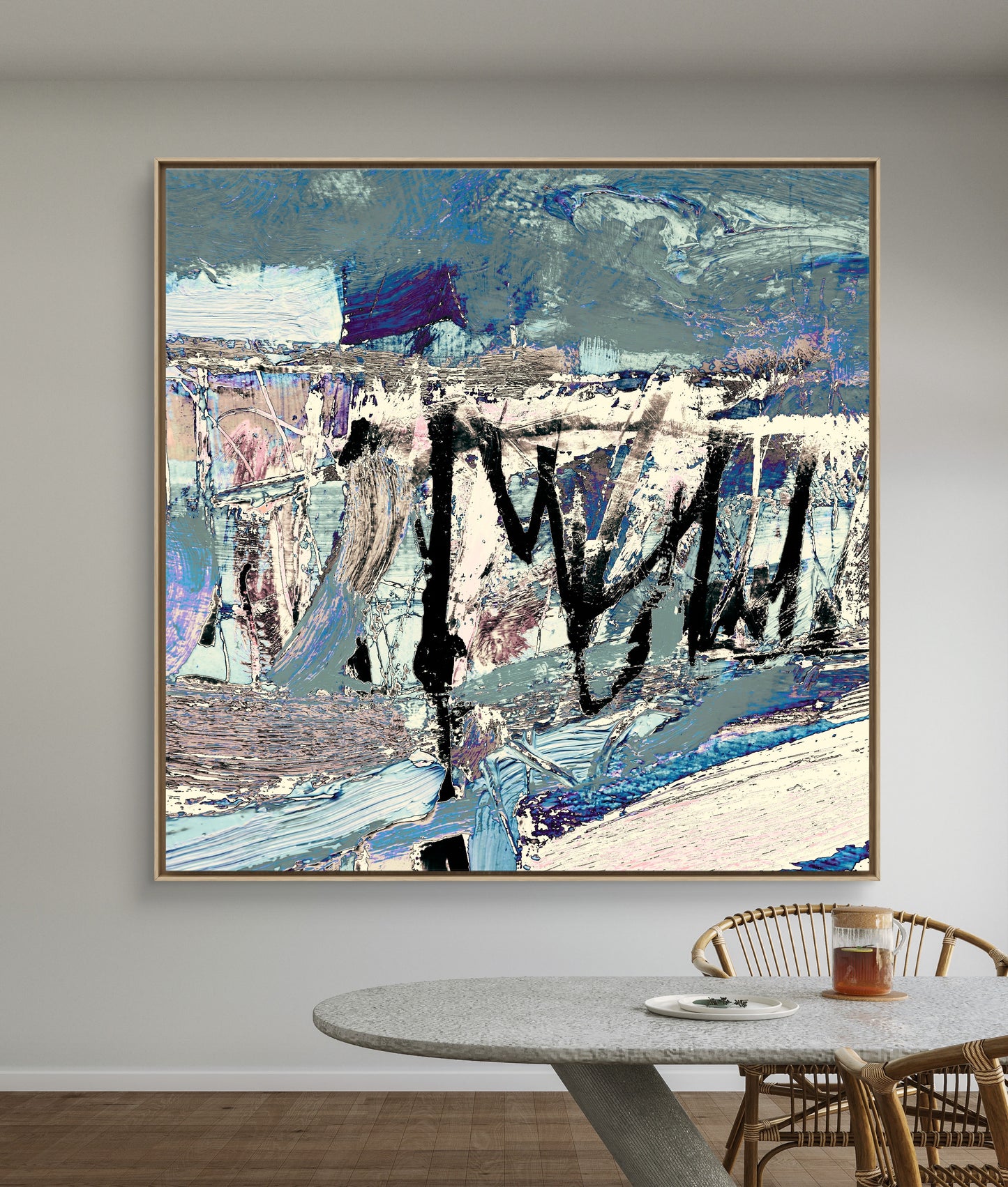 Framed Canvas Print: "Crow Song"