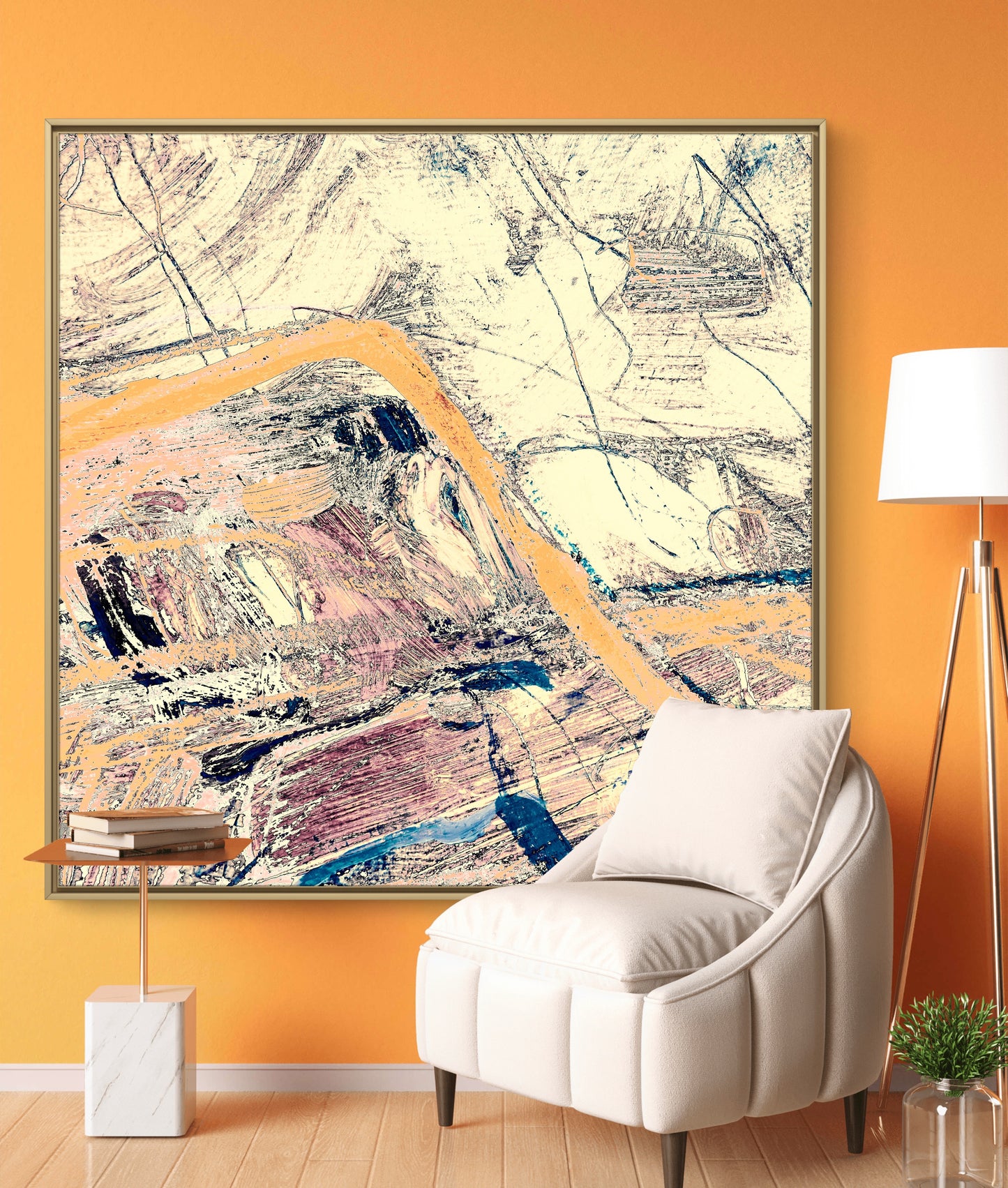 Framed Canvas Print: "Either Side"