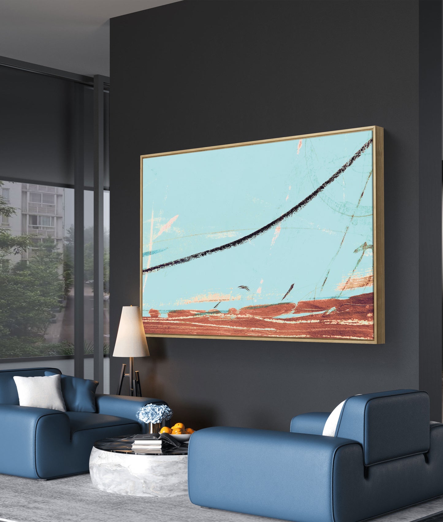 Framed Canvas Print: "High Wire"