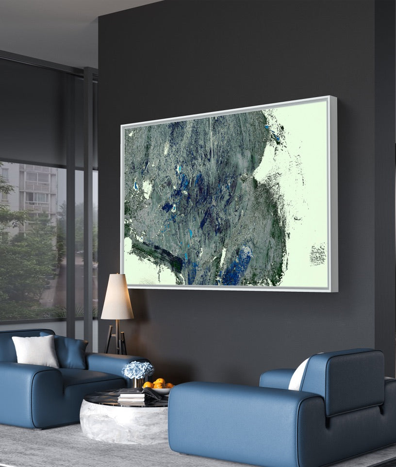 Framed Canvas Print: "Igneous"