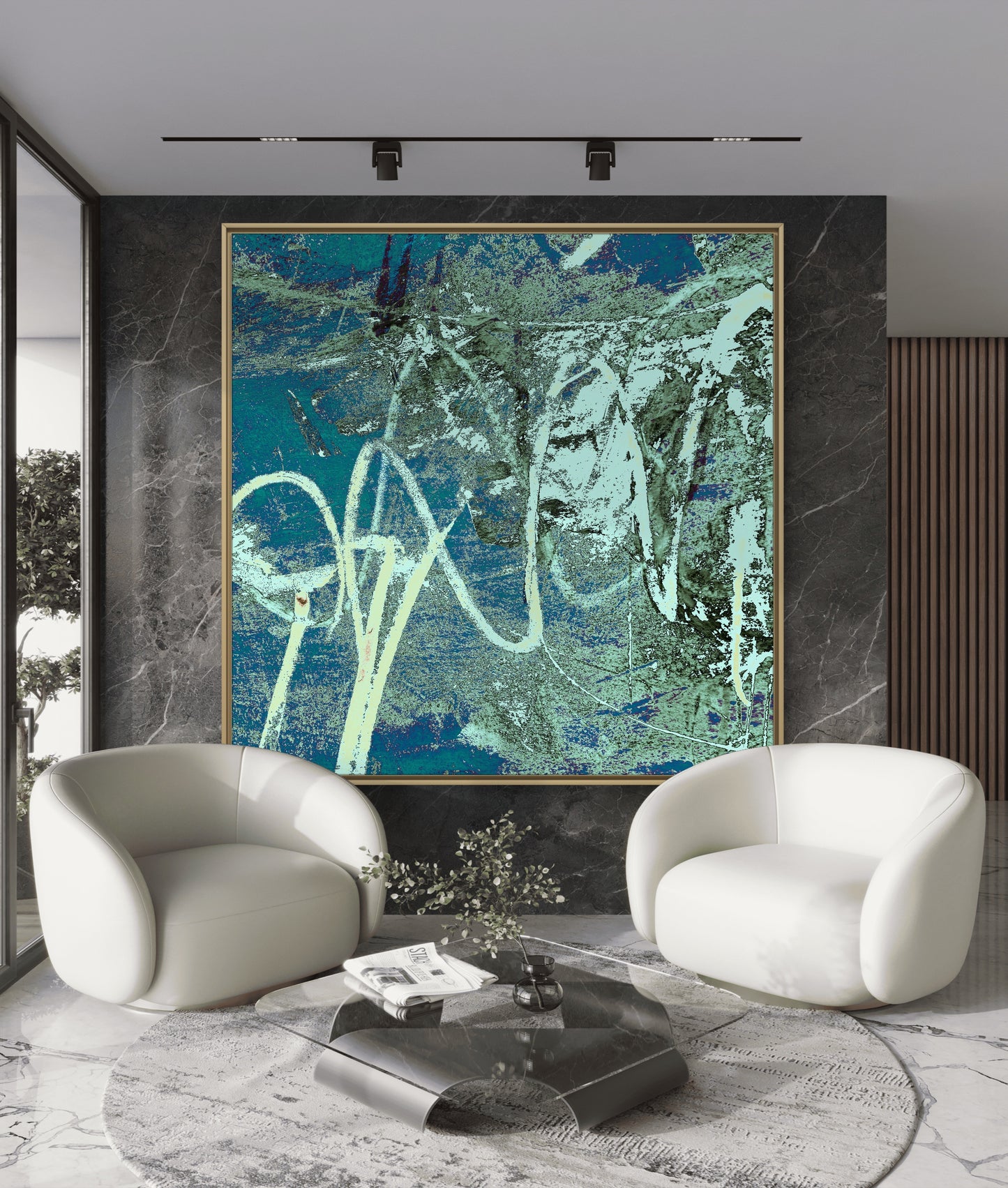 Framed Canvas Print: "Looking Up"