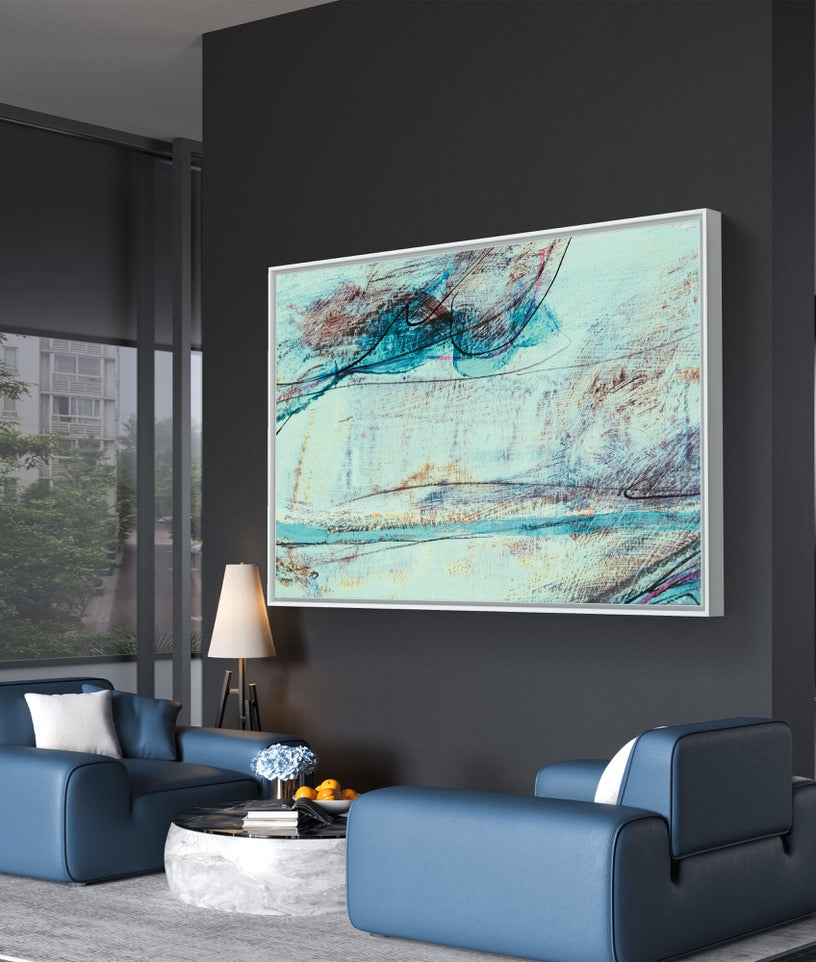 Framed Canvas Print: "Looking West"