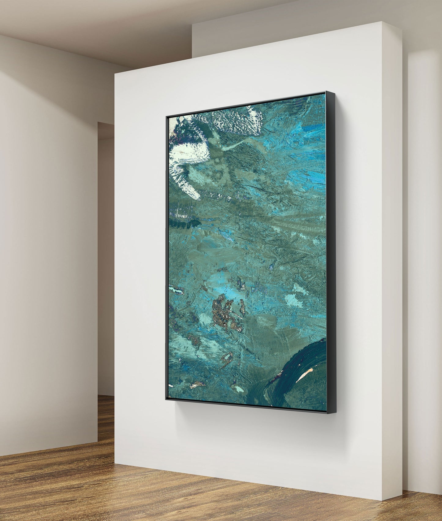 Framed Canvas Print: "Rock Pool"