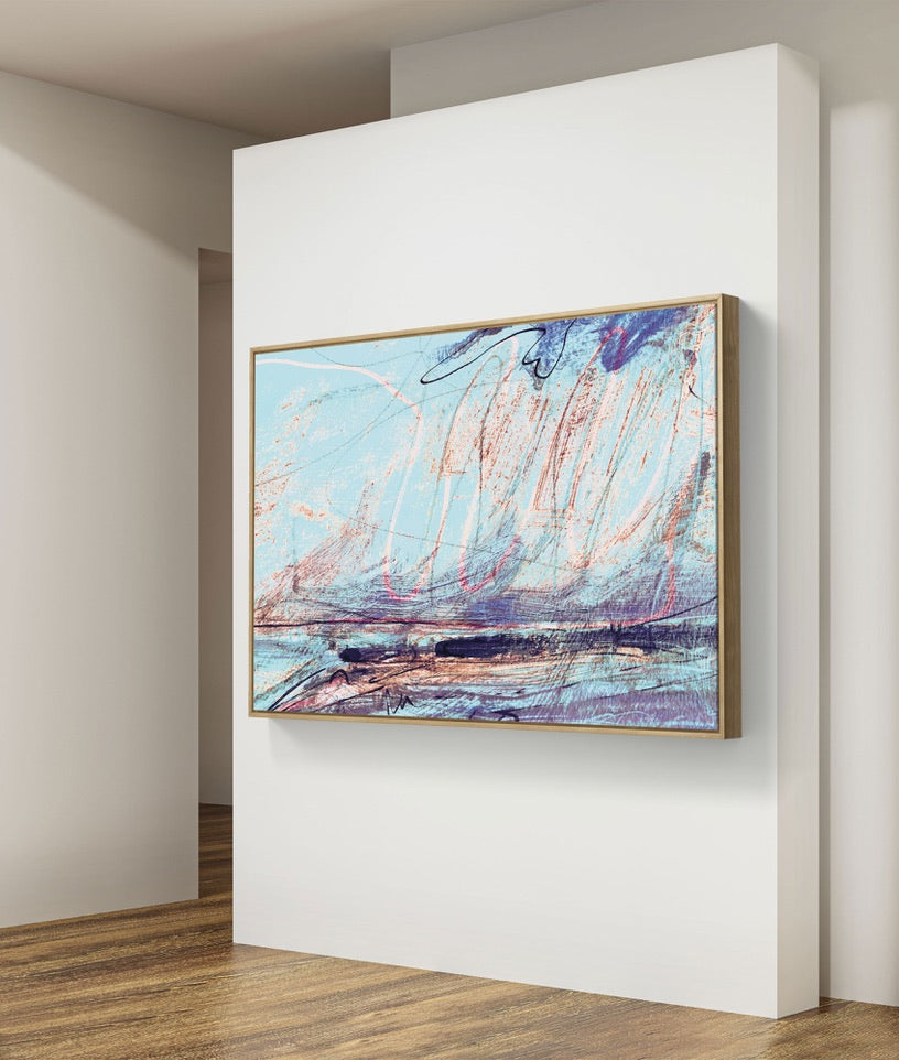 Framed Canvas Print: "Traces"