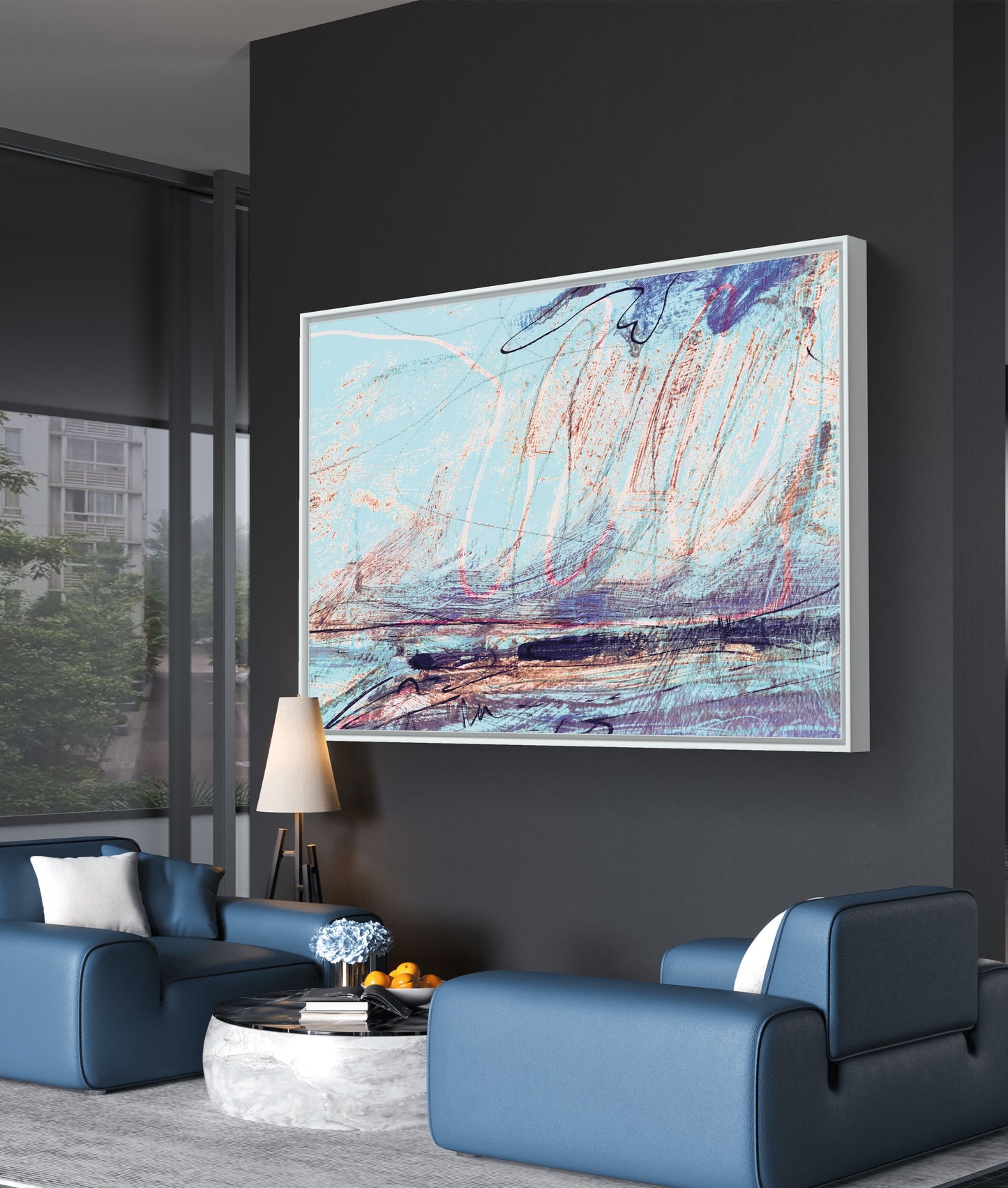 Framed Canvas Print: "Traces"