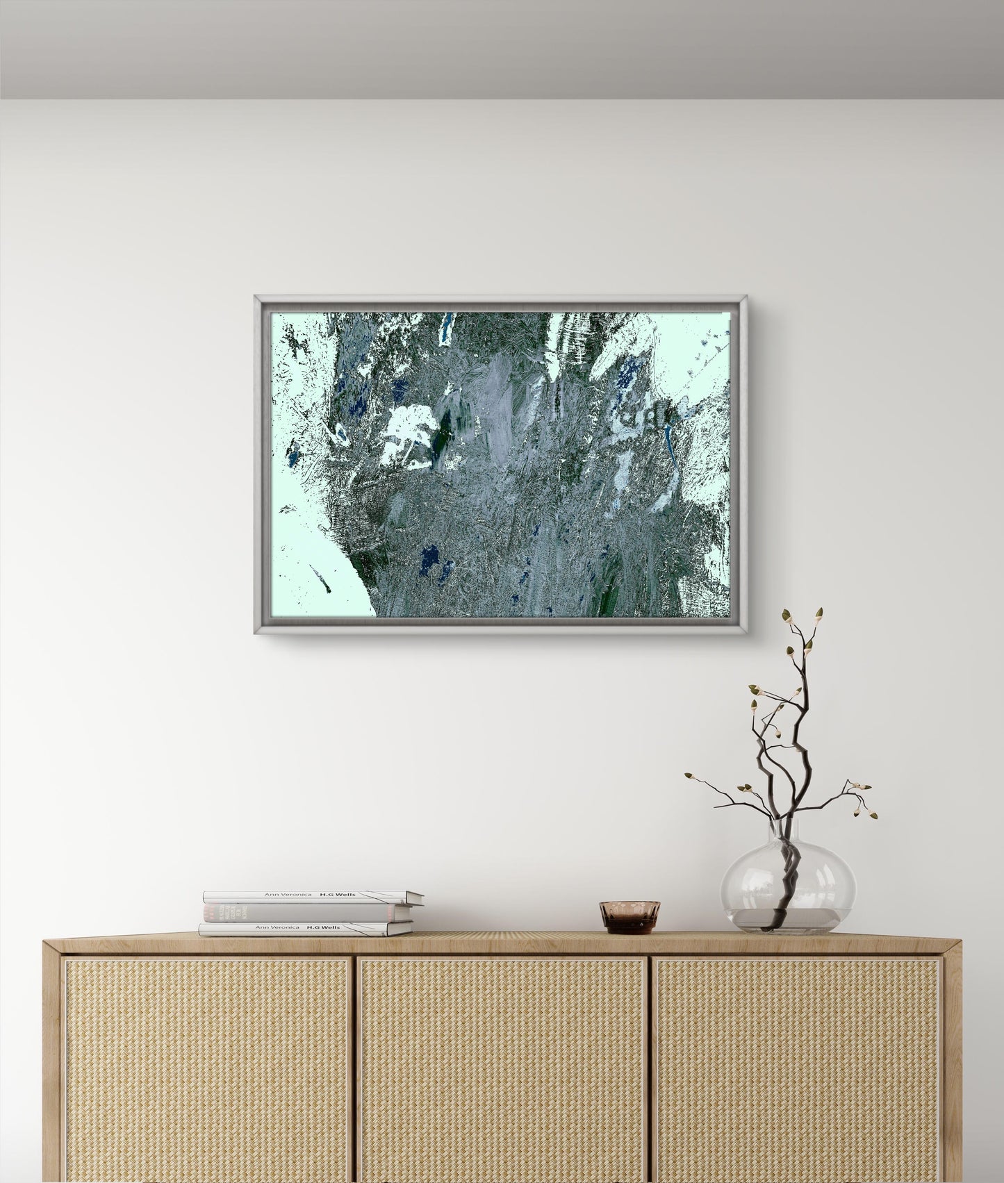 Framed Canvas Print: "Lichen"