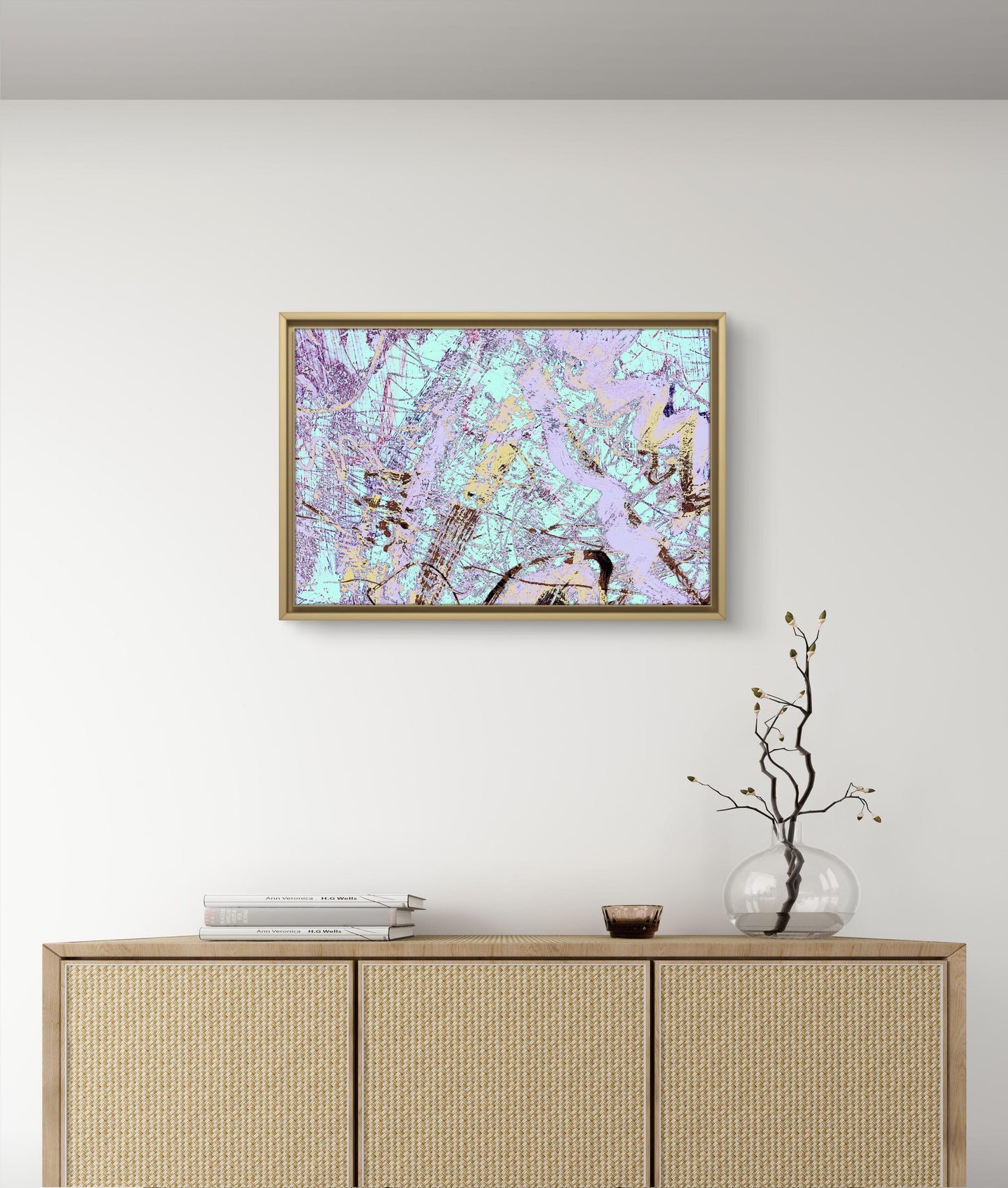 Framed Canvas Print: "Distances"