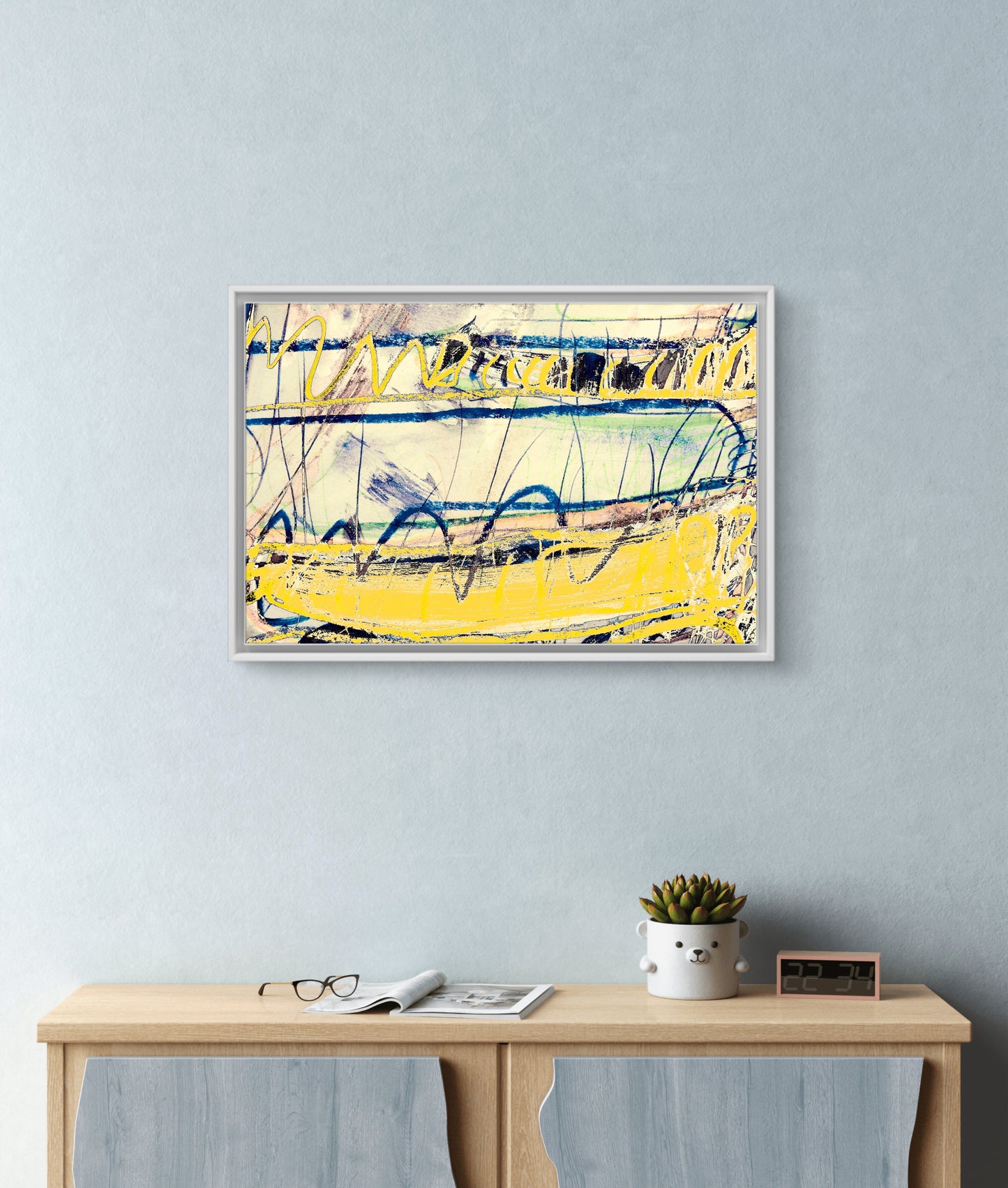 Framed Canvas Print: "Angel Marshes West"