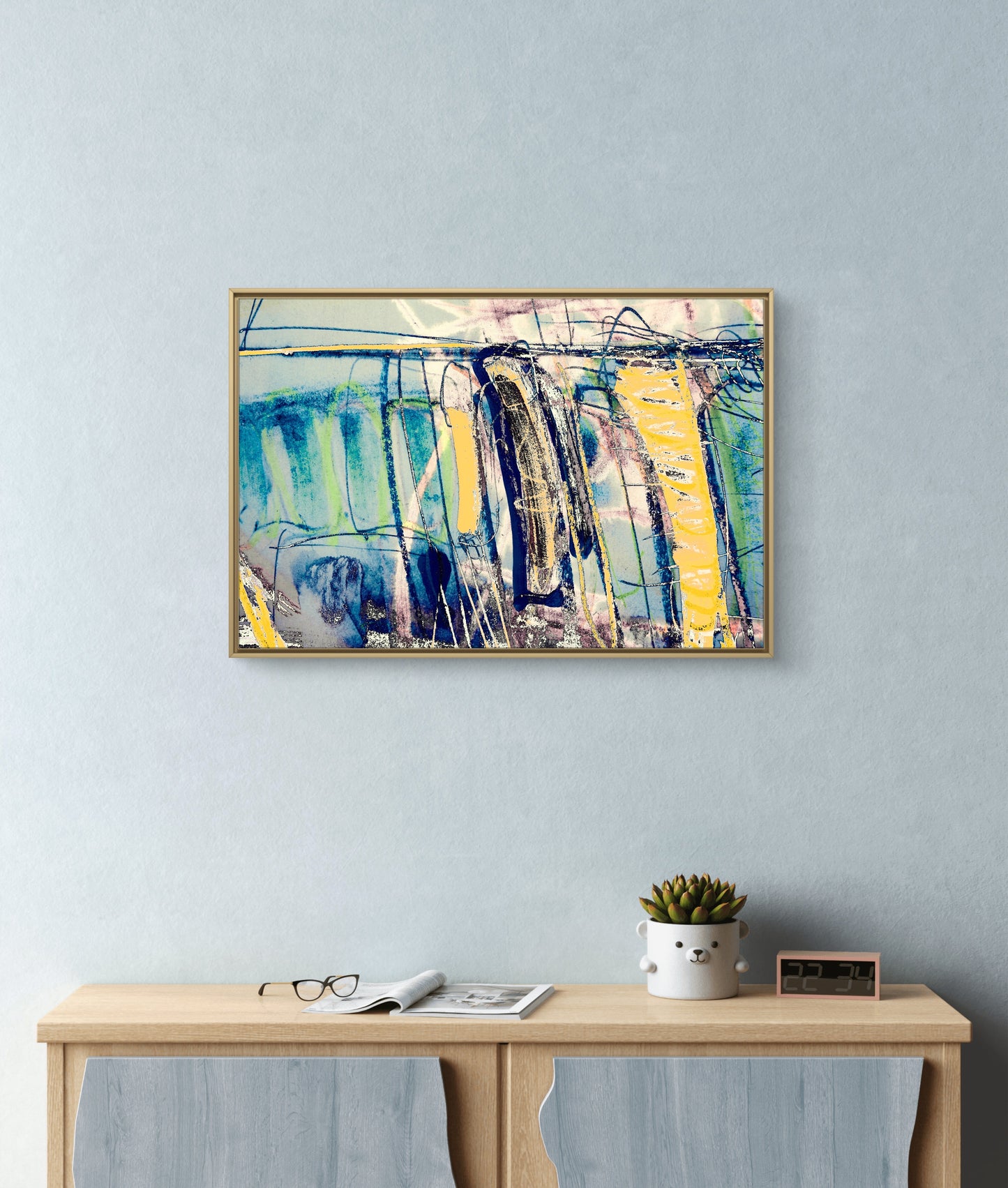 Framed Canvas Print: "Angel Marshes East"