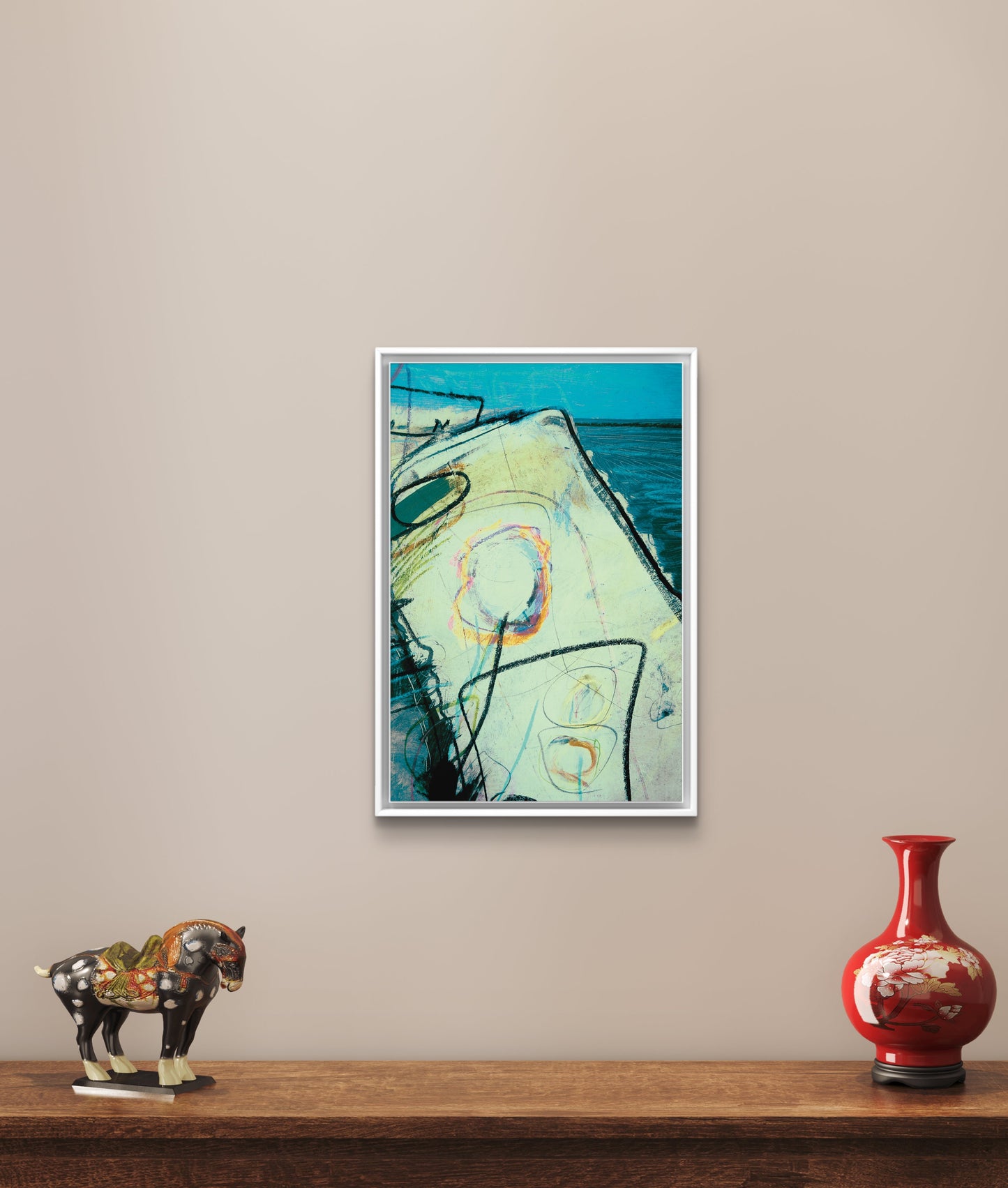 Framed Canvas Print: "Along the Way"