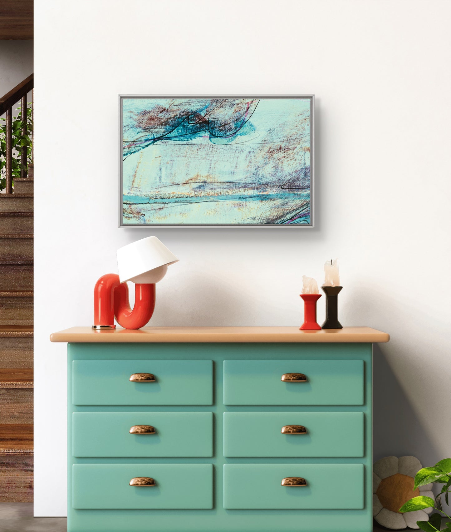 Framed Canvas Print: "Looking West"