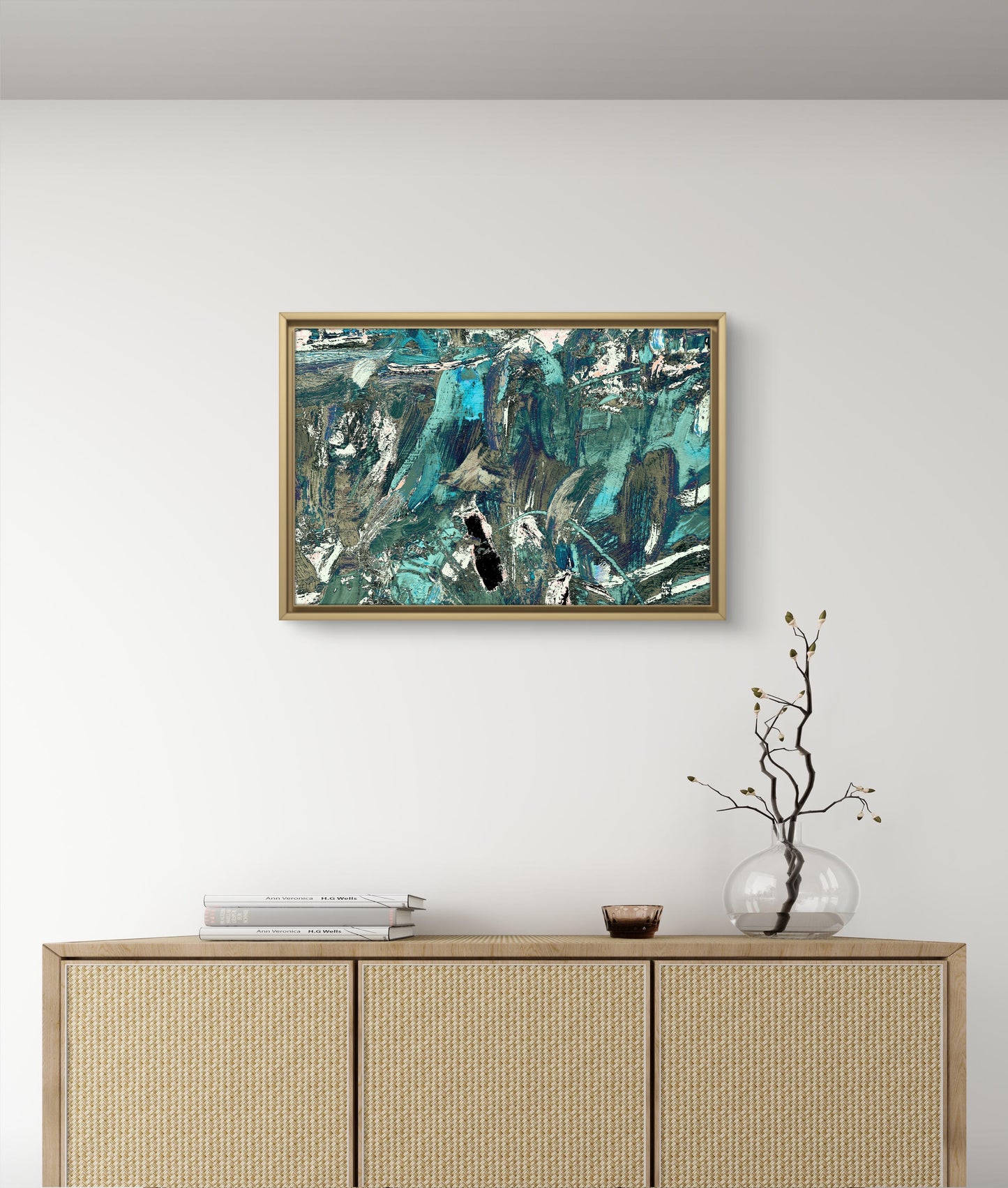Framed Canvas Print: "Tumult"