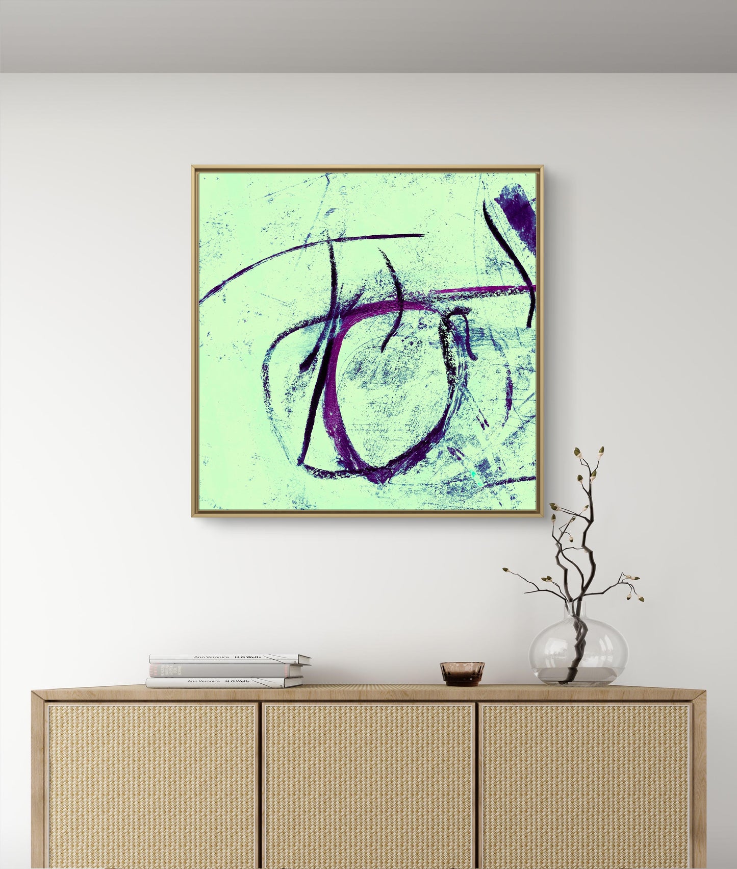 Framed Canvas Print: "Clockwise"
