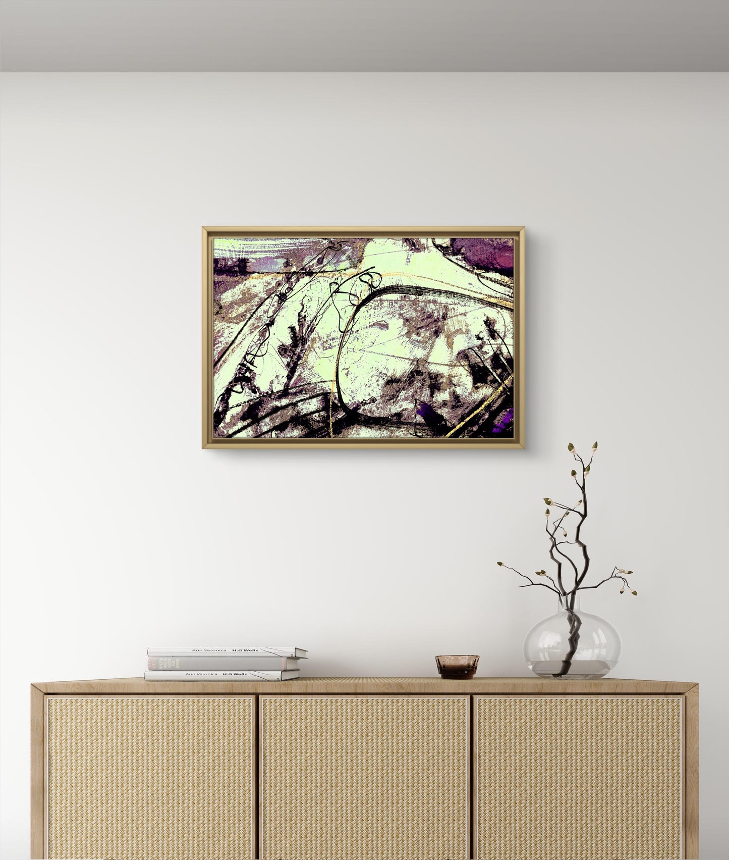 Framed Canvas Print: "Here and Now"