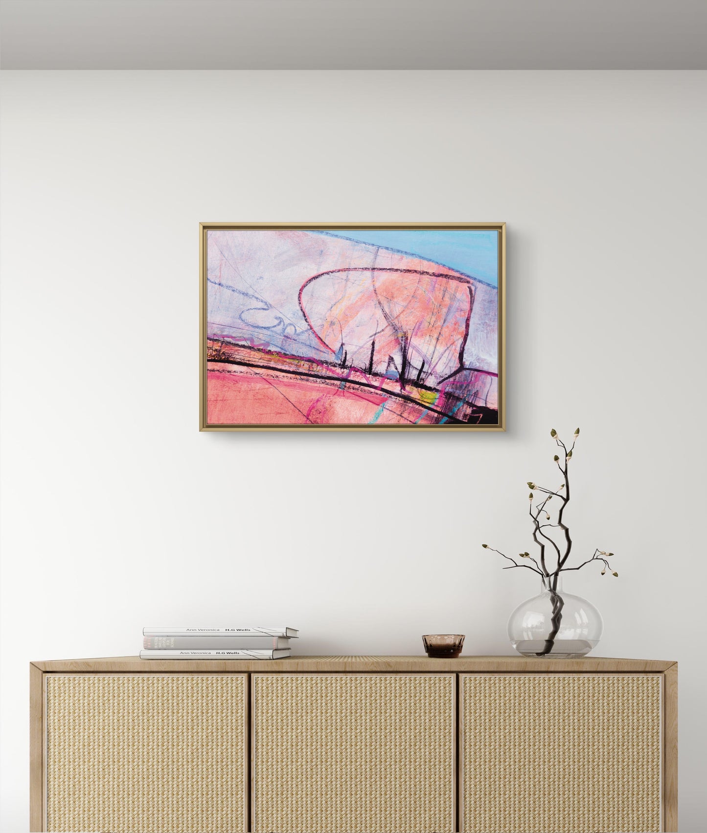 Framed Canvas Print: "Stand"
