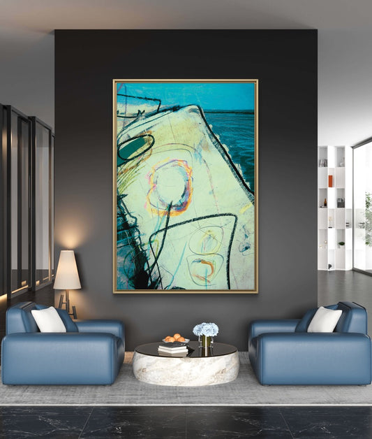 Framed Canvas Print: "Along the Way"