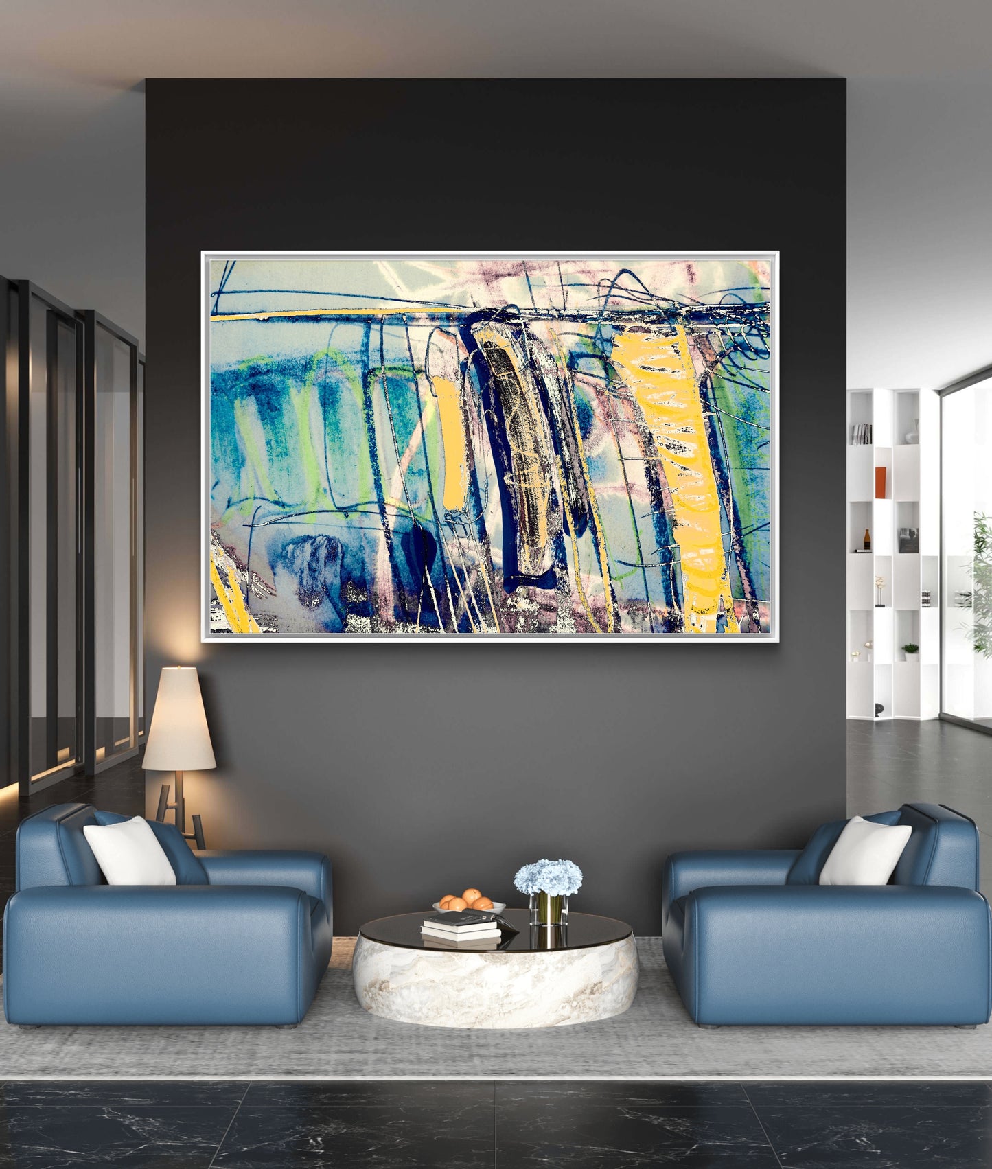 Framed Canvas Print: "Angel Marshes East"
