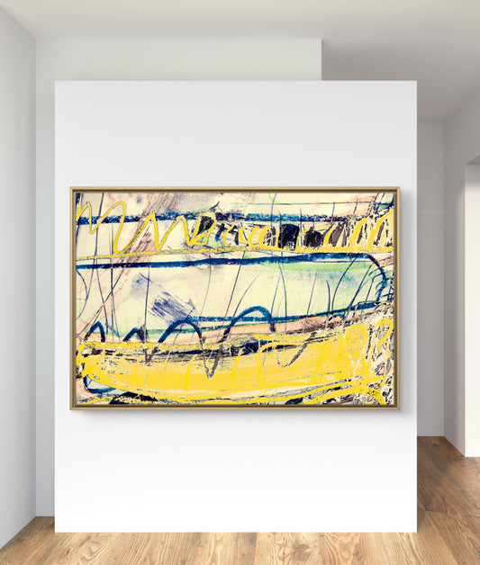 Framed Canvas Print: "Angel Marshes West"