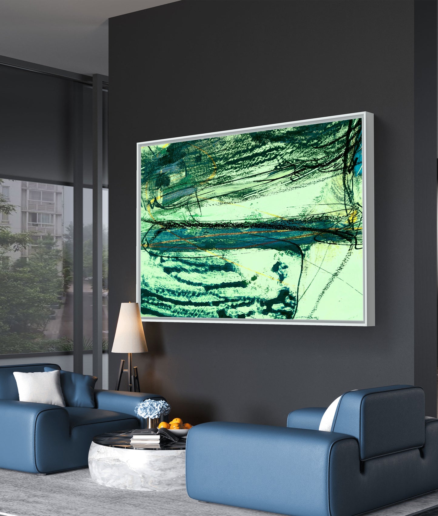 Framed Canvas Print: "Approaching"
