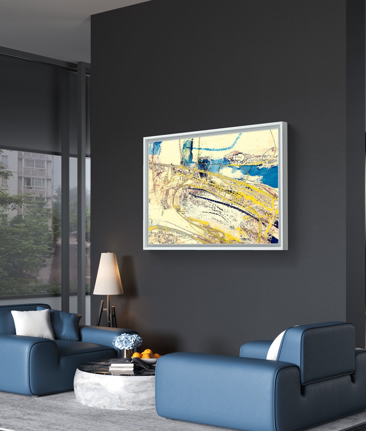 Framed Canvas Print: "Bright Hill"