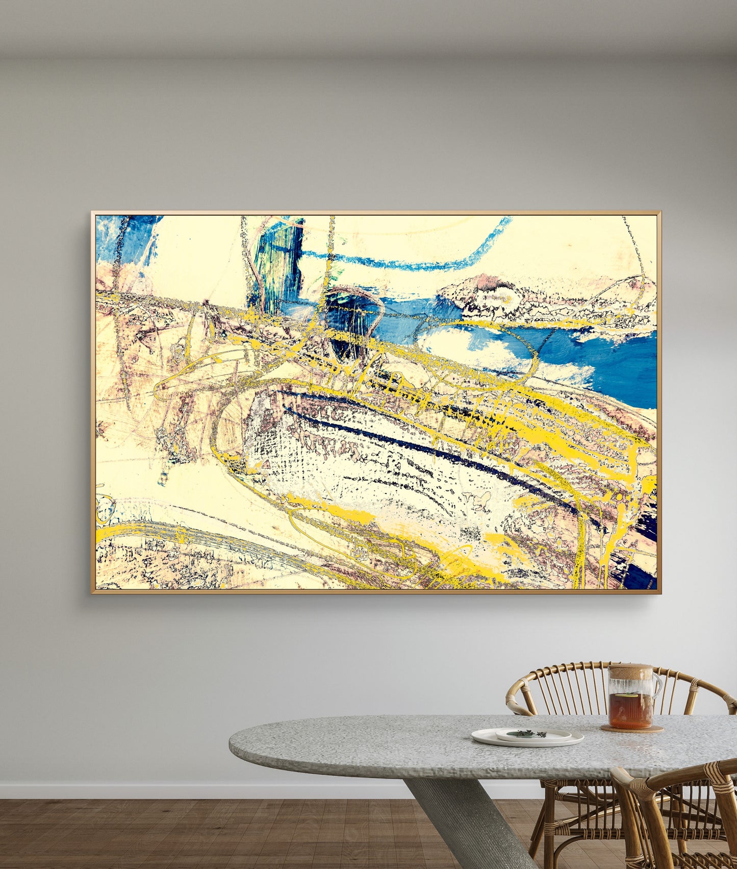 Framed Canvas Print: "Bright Hill"