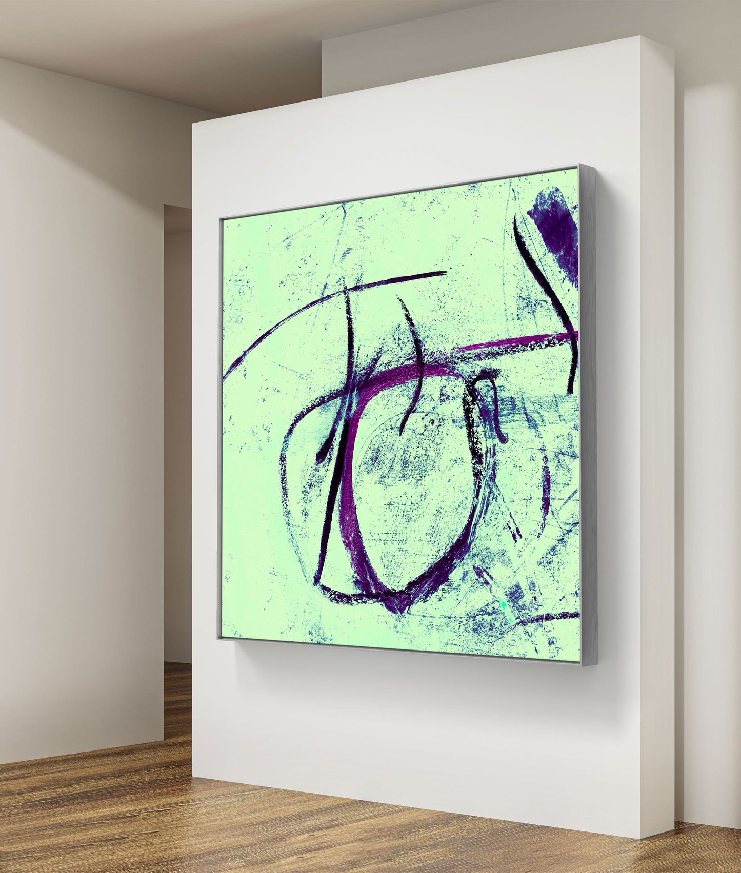 Framed Canvas Print: "Clockwise"