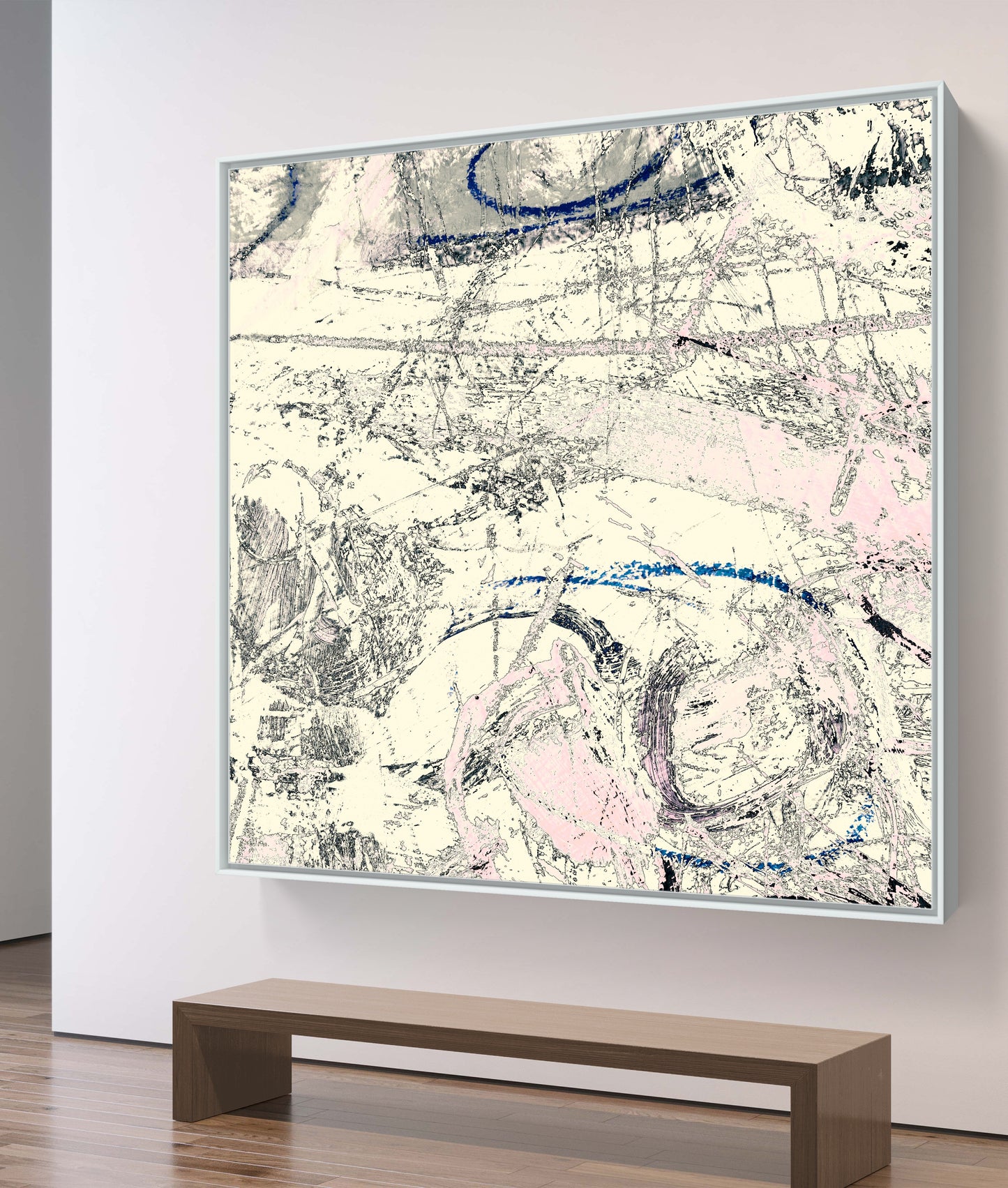 Framed Canvas Print: "Cream"