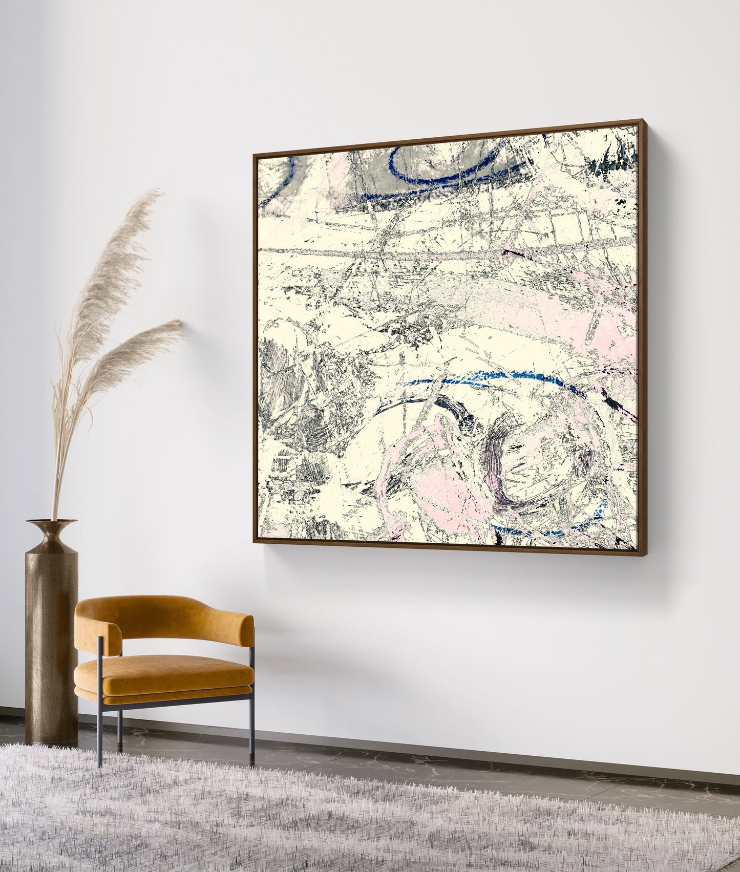 Framed Canvas Print: "Cream"