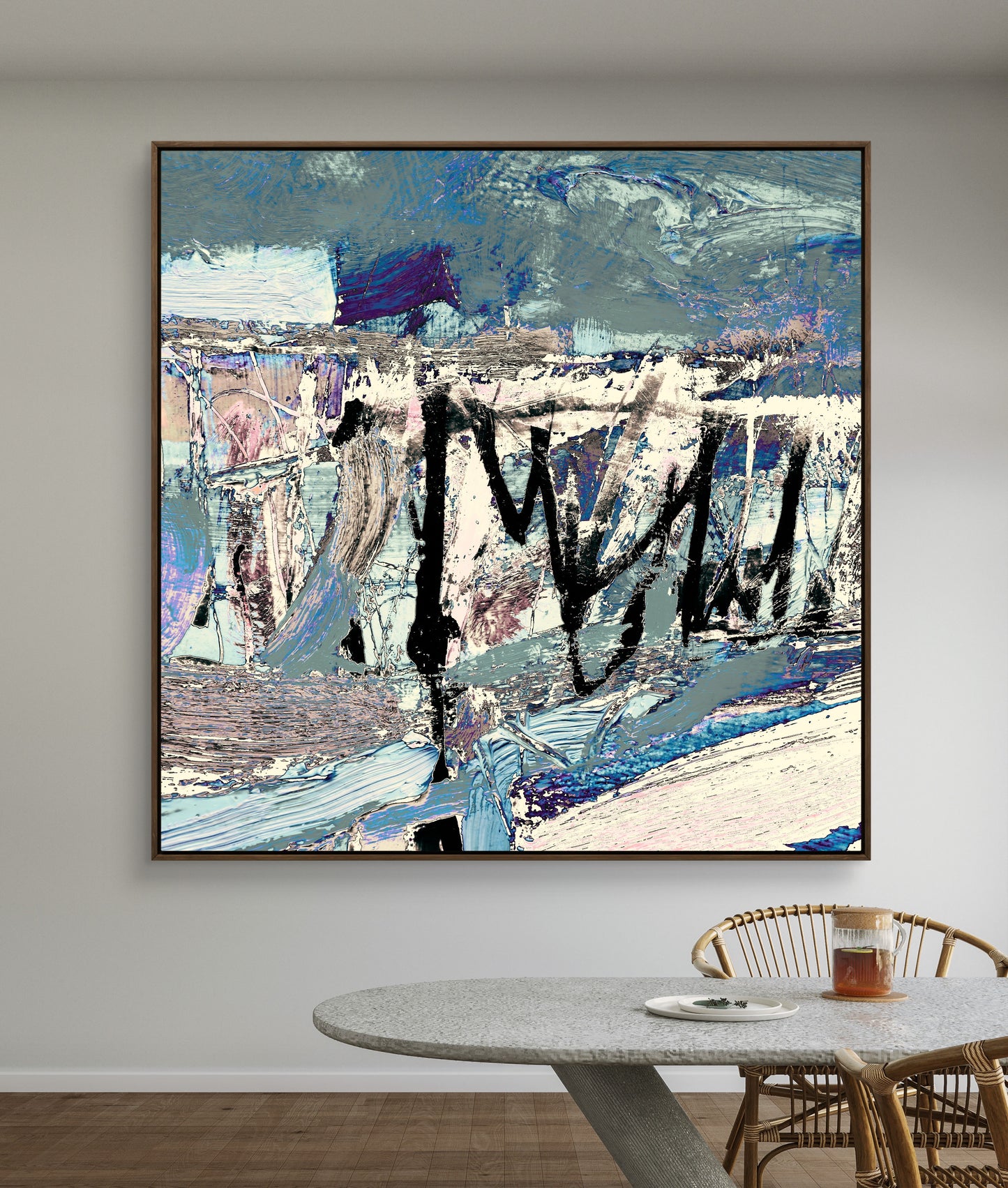 Framed Canvas Print: "Crow Song"