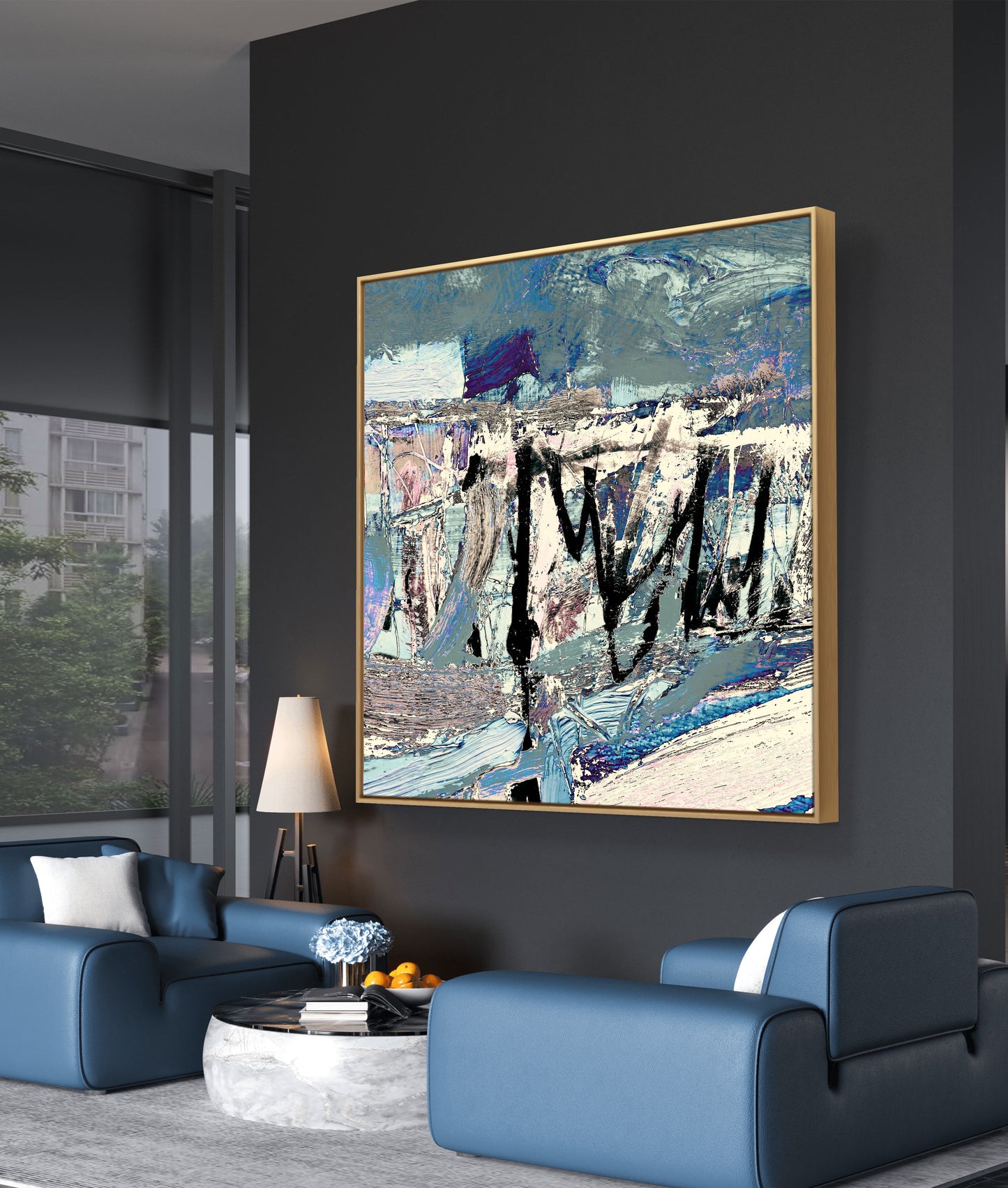 Framed Canvas Print: "Crow Song"