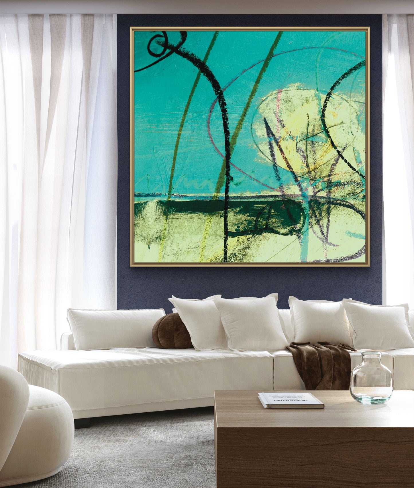 Framed Canvas Print: "Detour"