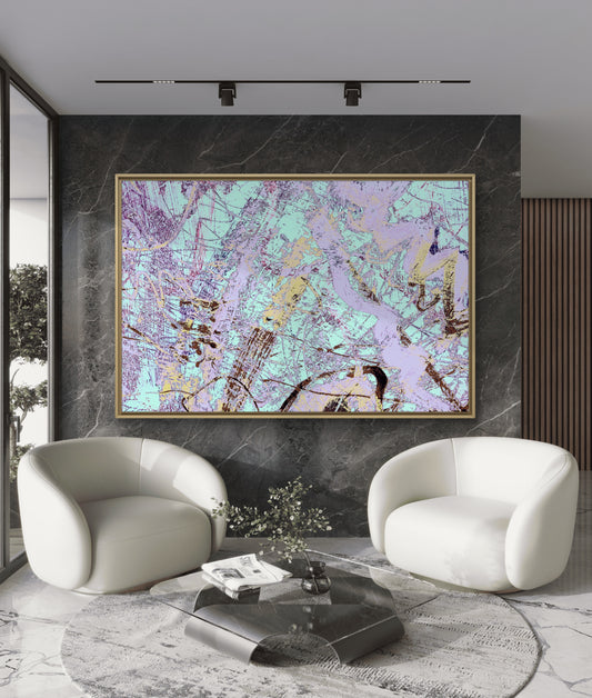 Framed Canvas Print: "Distances"