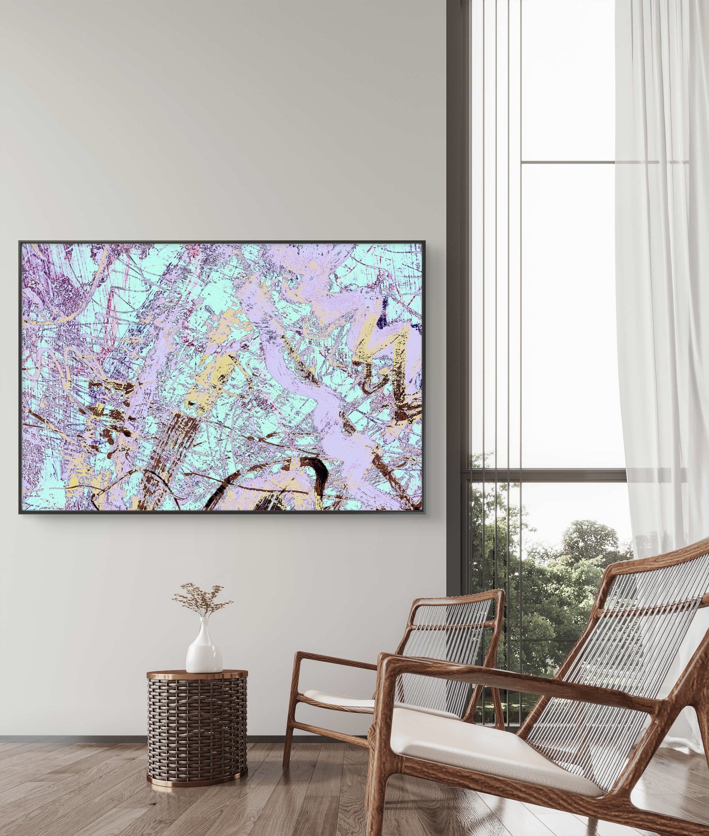 Framed Canvas Print: "Distances"