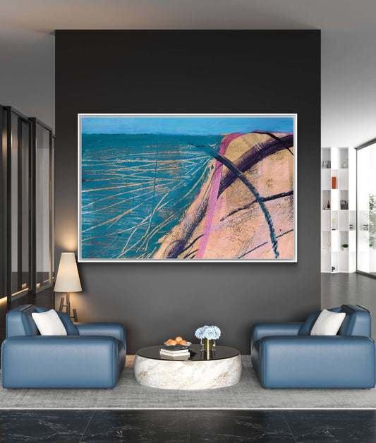Framed Canvas Print: "Easton Cliff"