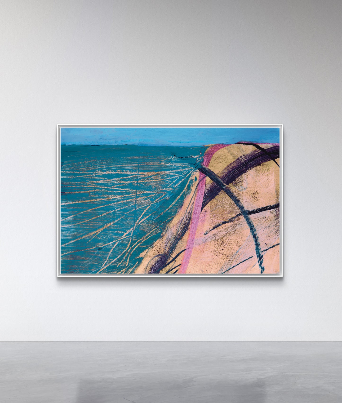 Framed Canvas Print: "Easton Cliff"