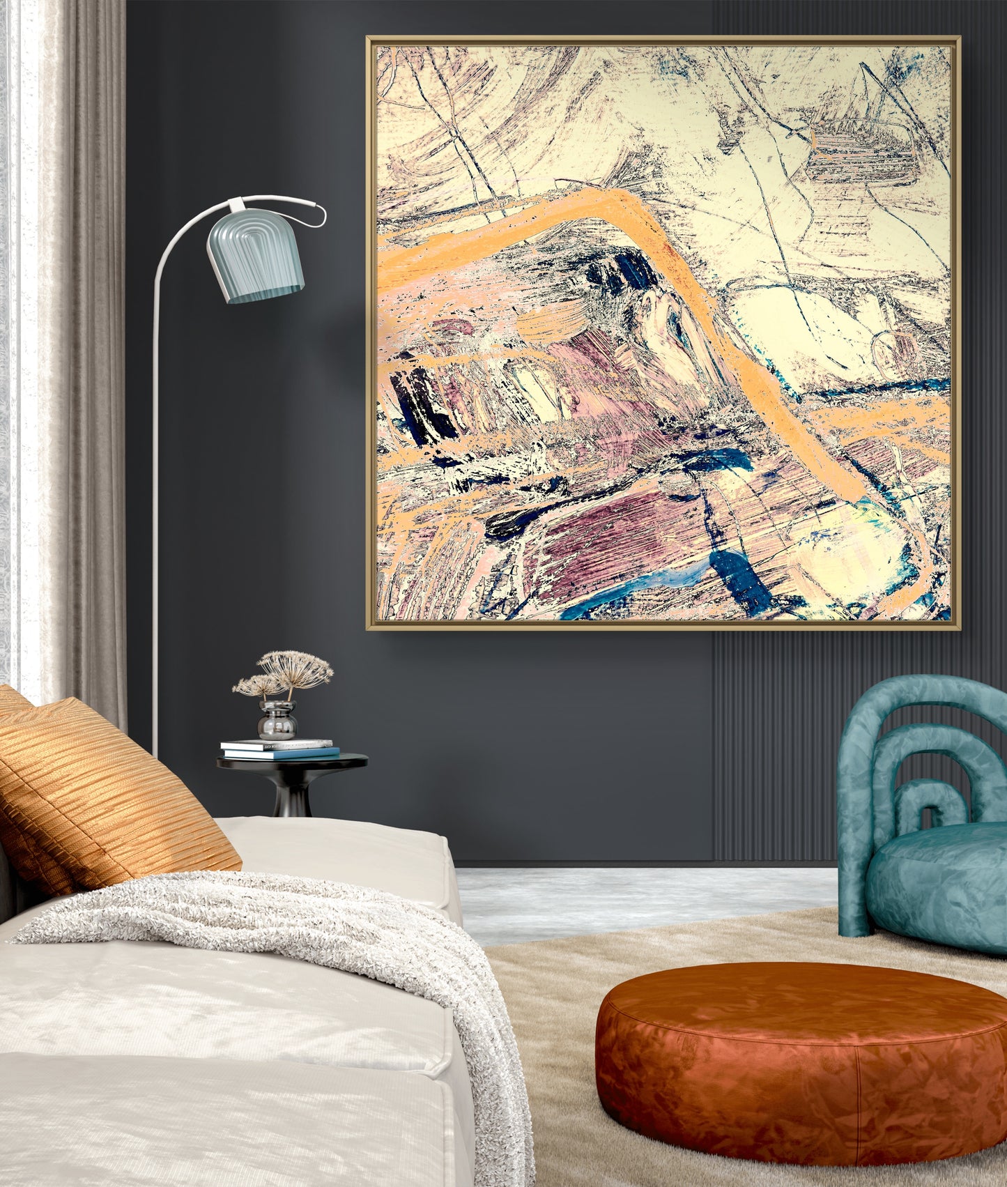 Framed Canvas Print: "Either Side"