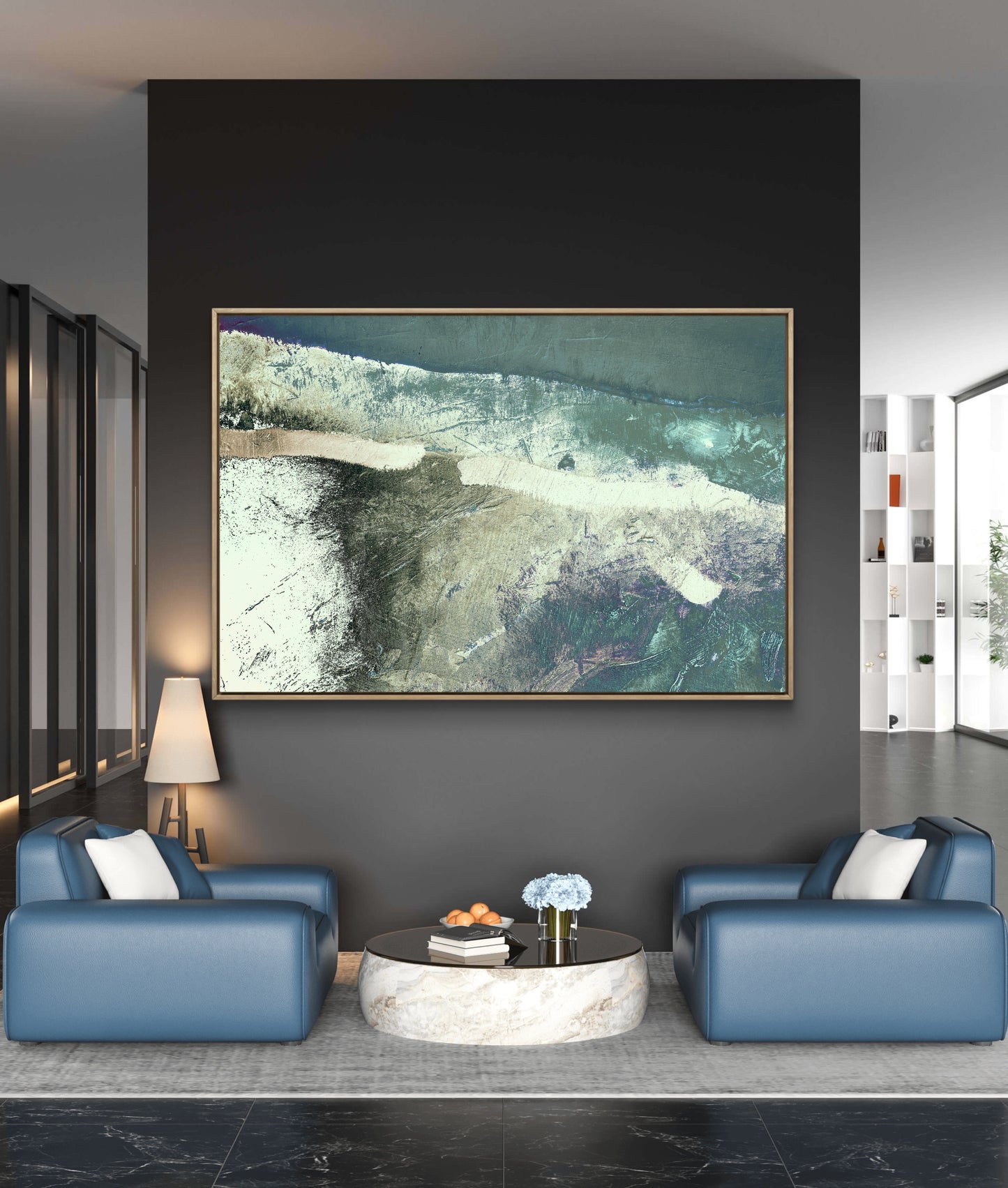 Framed Canvas Print: "Granite"