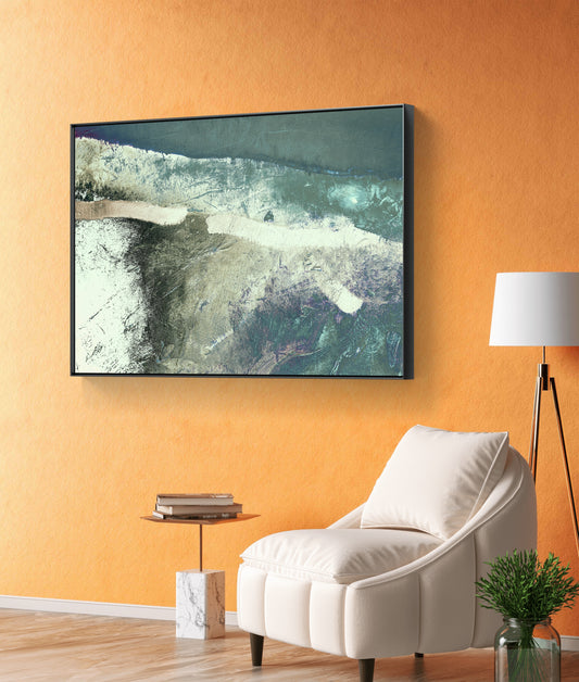 Framed Canvas Print: "Granite"