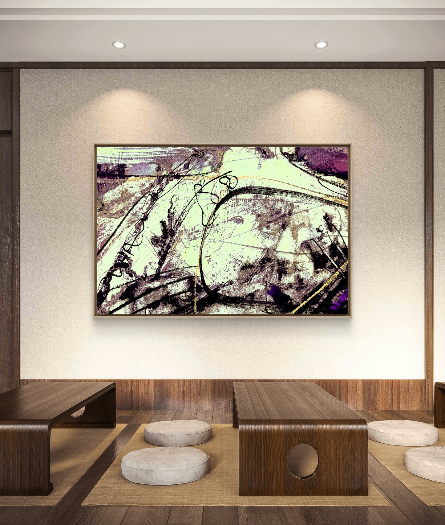 Framed Canvas Print: "Here and Now"
