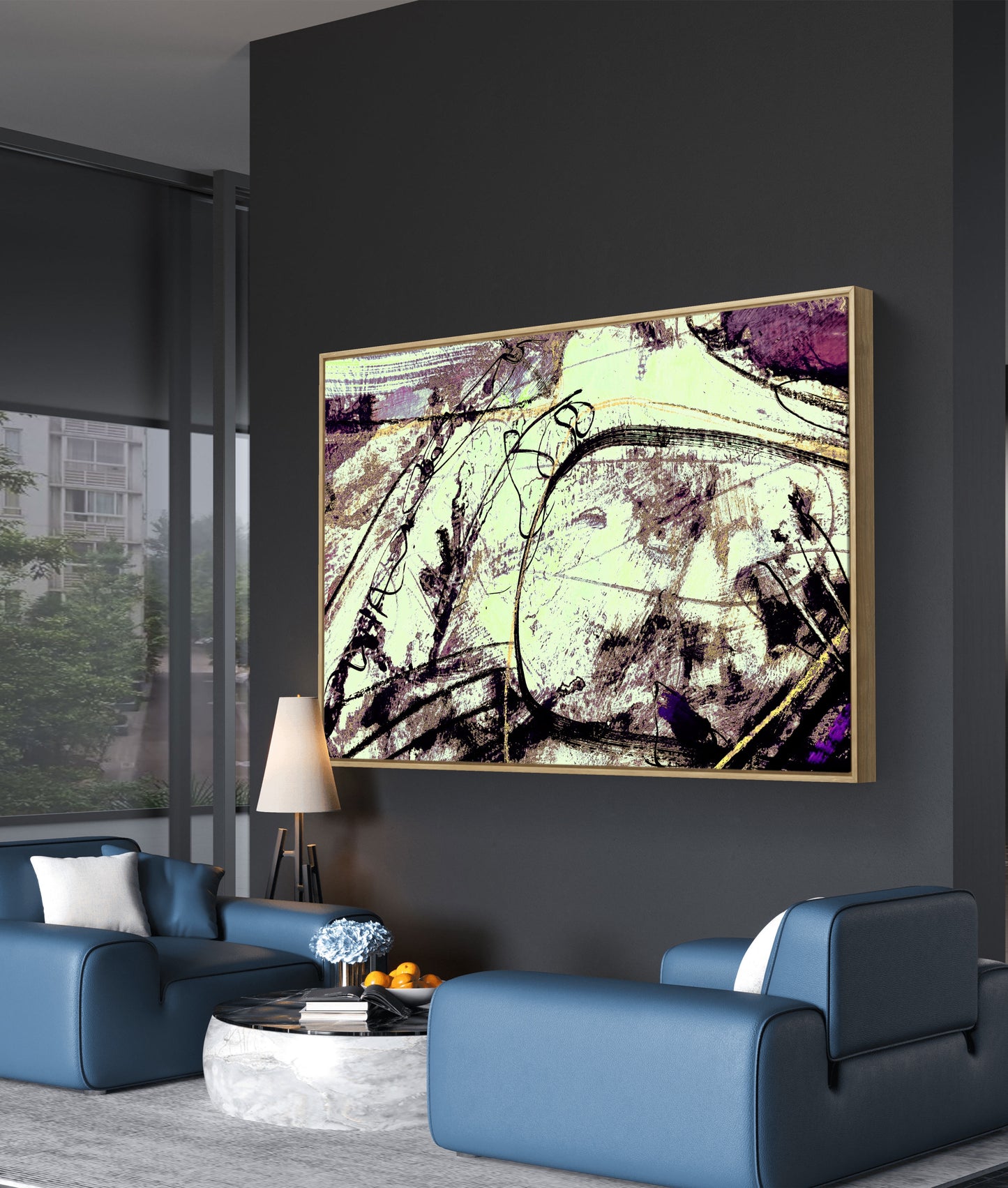 Framed Canvas Print: "Here and Now"