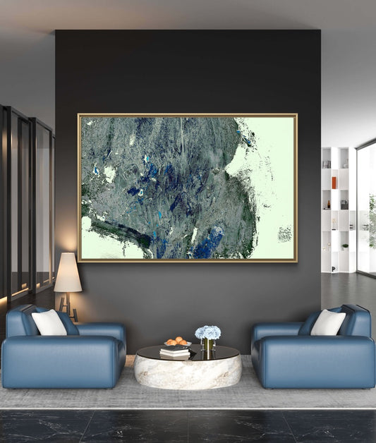 Framed Canvas Print: "Igneous"