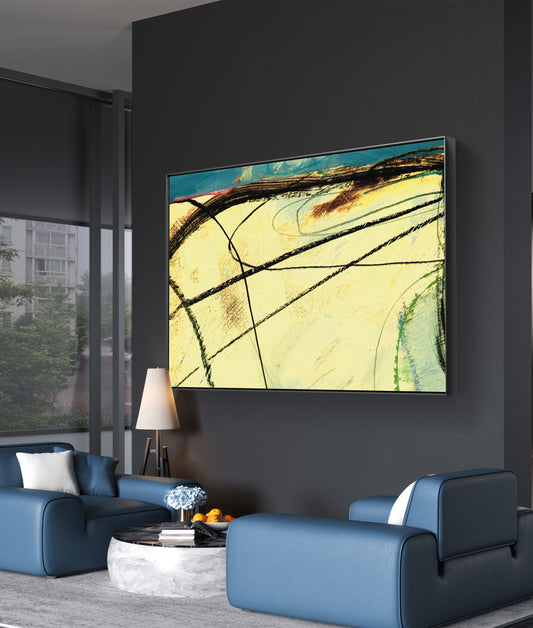 Framed Canvas Print: "Ley Lines"